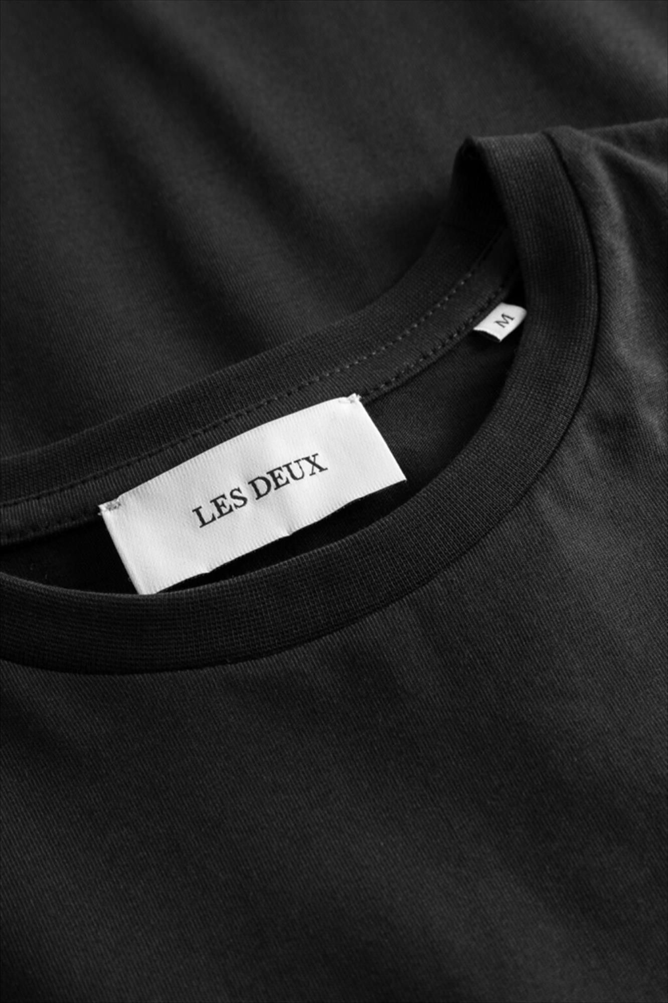 LES DEUX  - Zwarte Nørregaard Tonal T-shirt