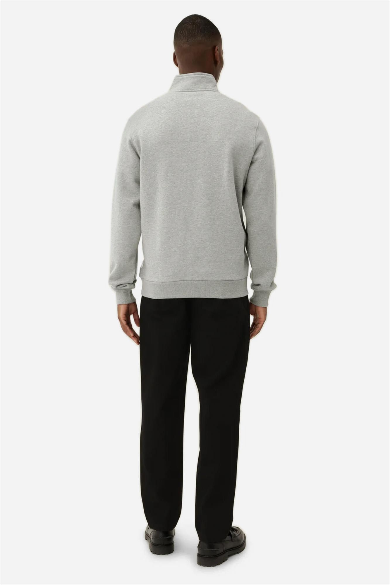 LES DEUX  - Grijze Nørregaard Half-Zip sweater