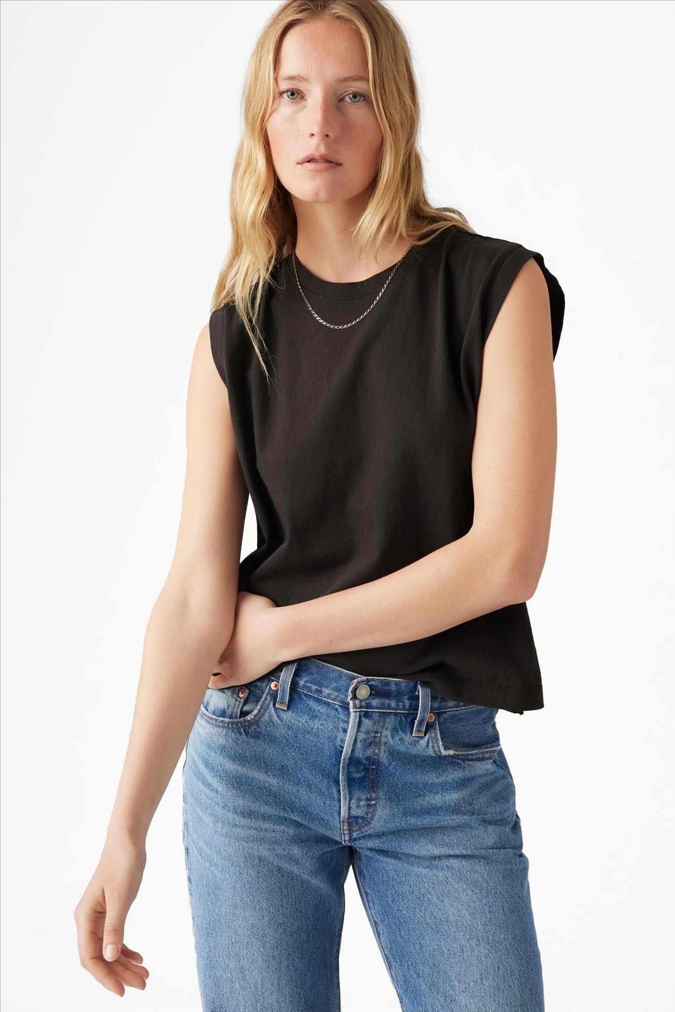 Levi's - Zwarte Boxy tanktop
