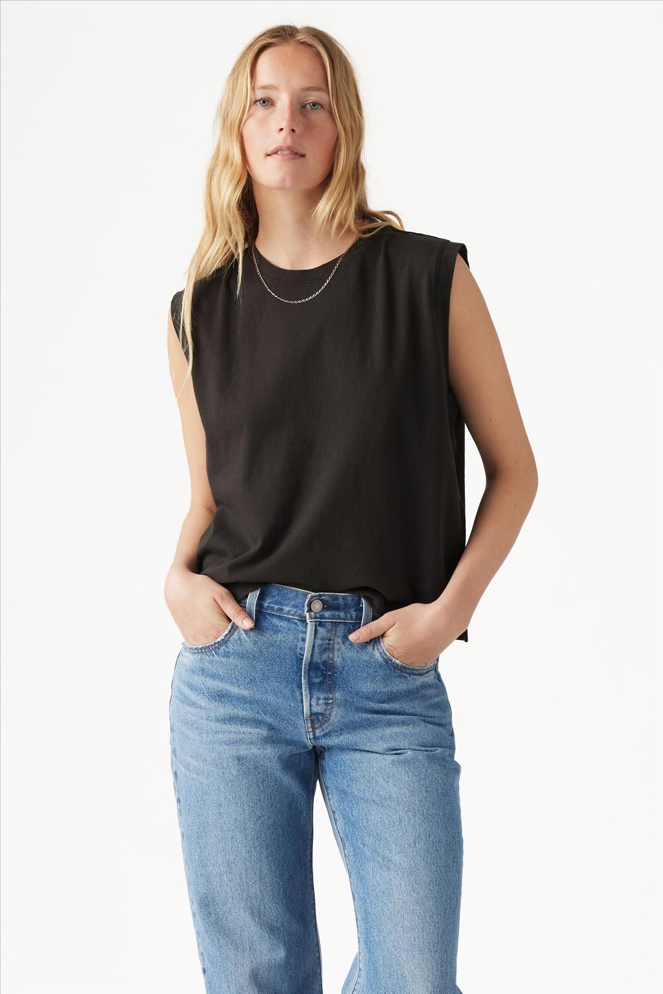 Levi's - Zwarte Boxy tanktop