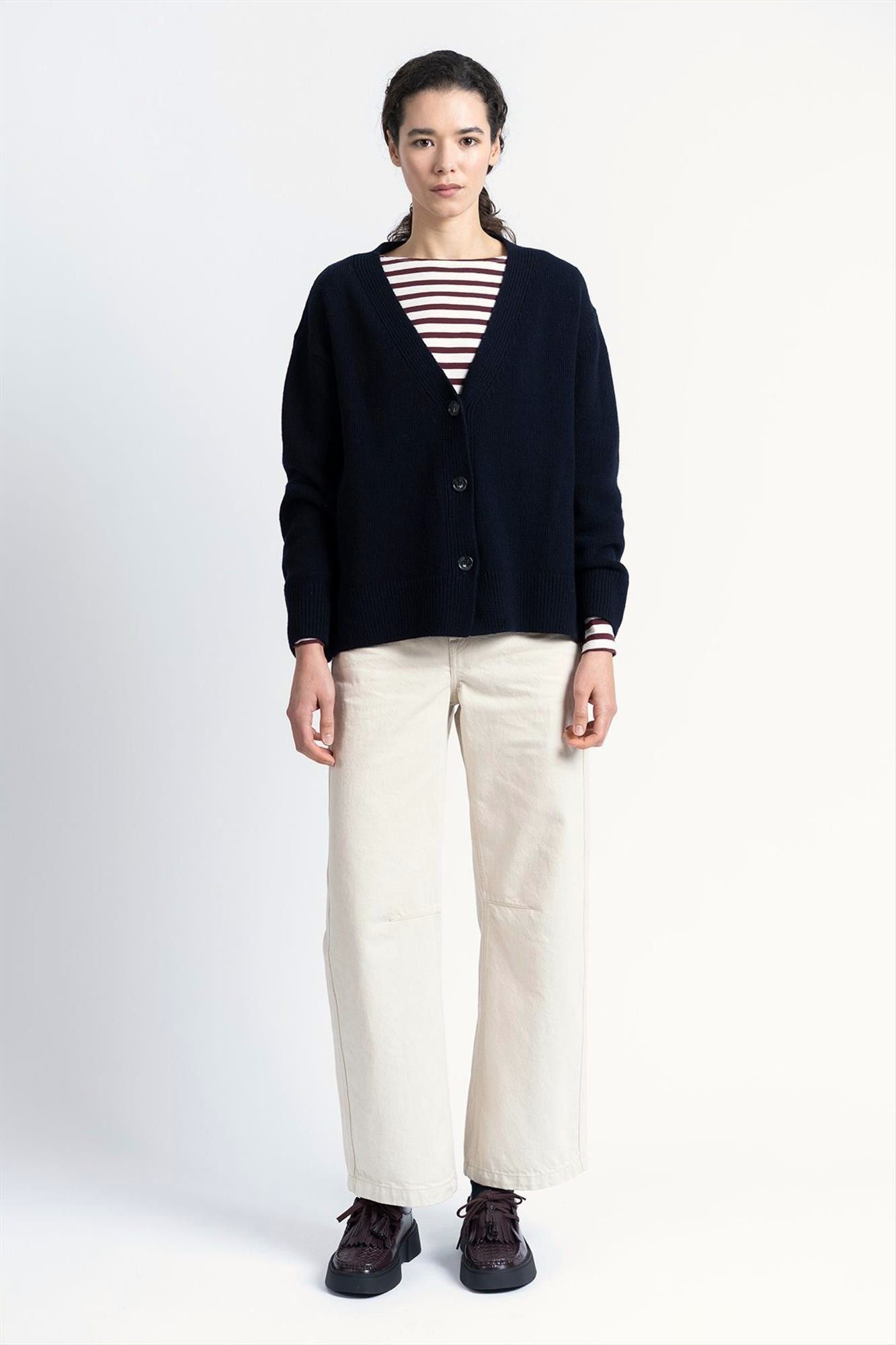 Loreak - Ecru-Bordeaux Agiti longsleeve