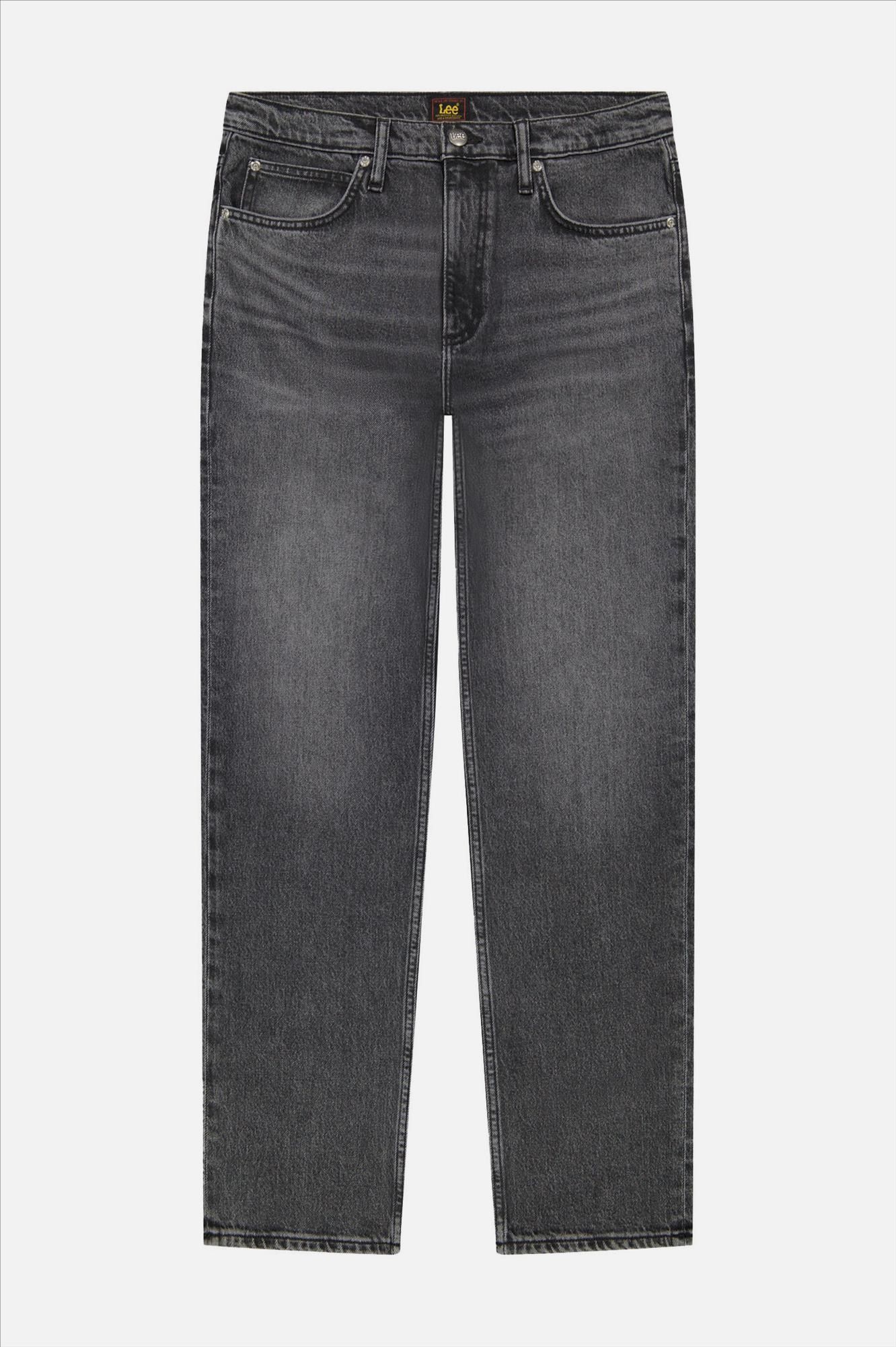 Lee - Donkergrijze West regular straight jeans