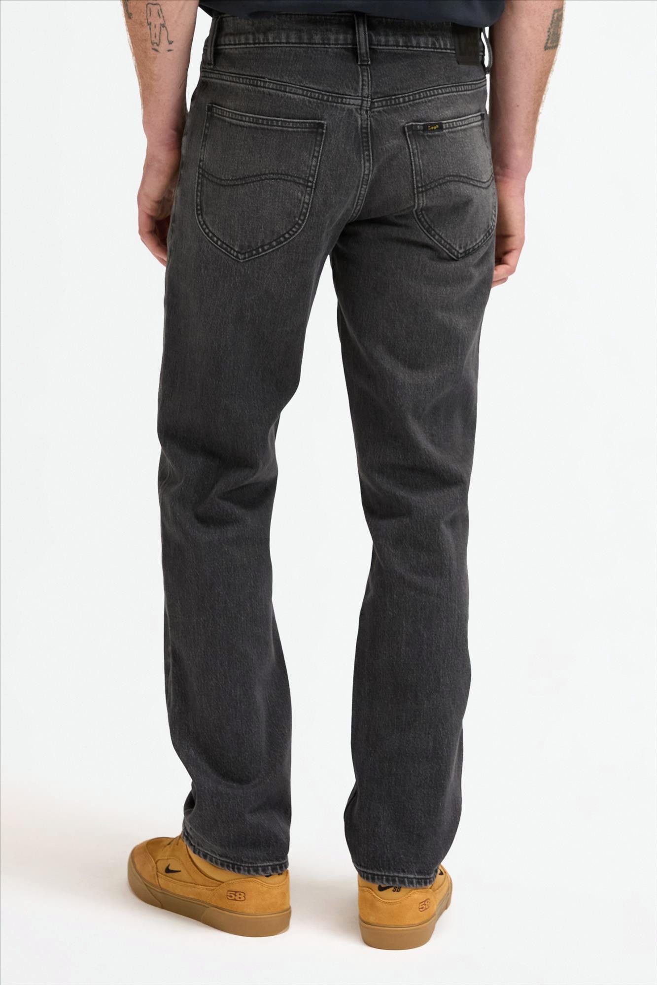Lee - Donkergrijze West regular straight jeans
