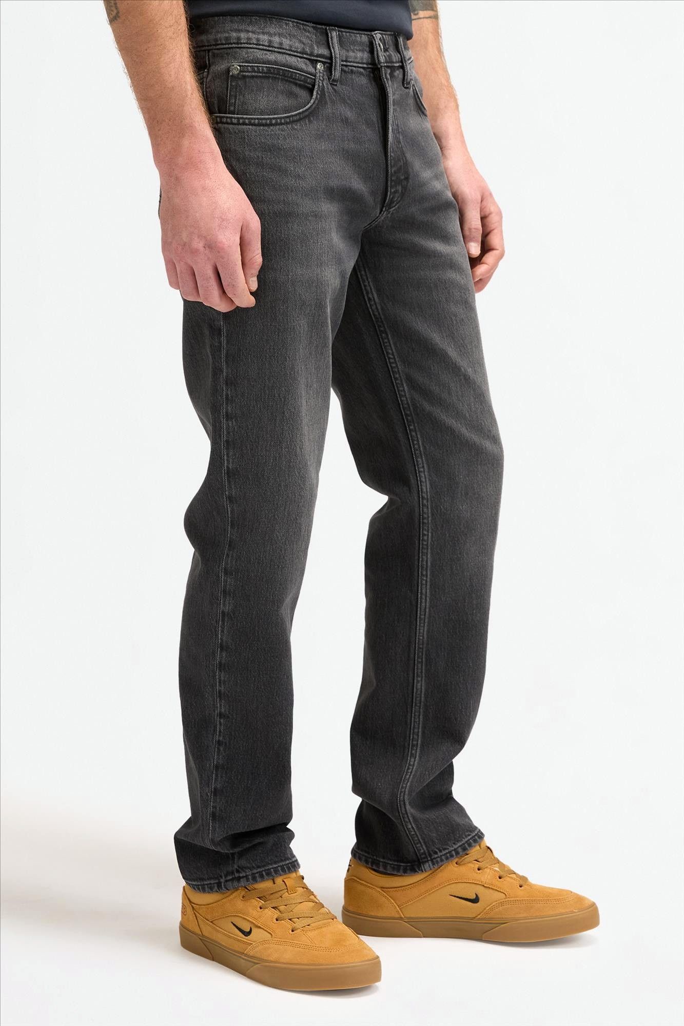 Lee - Donkergrijze West regular straight jeans