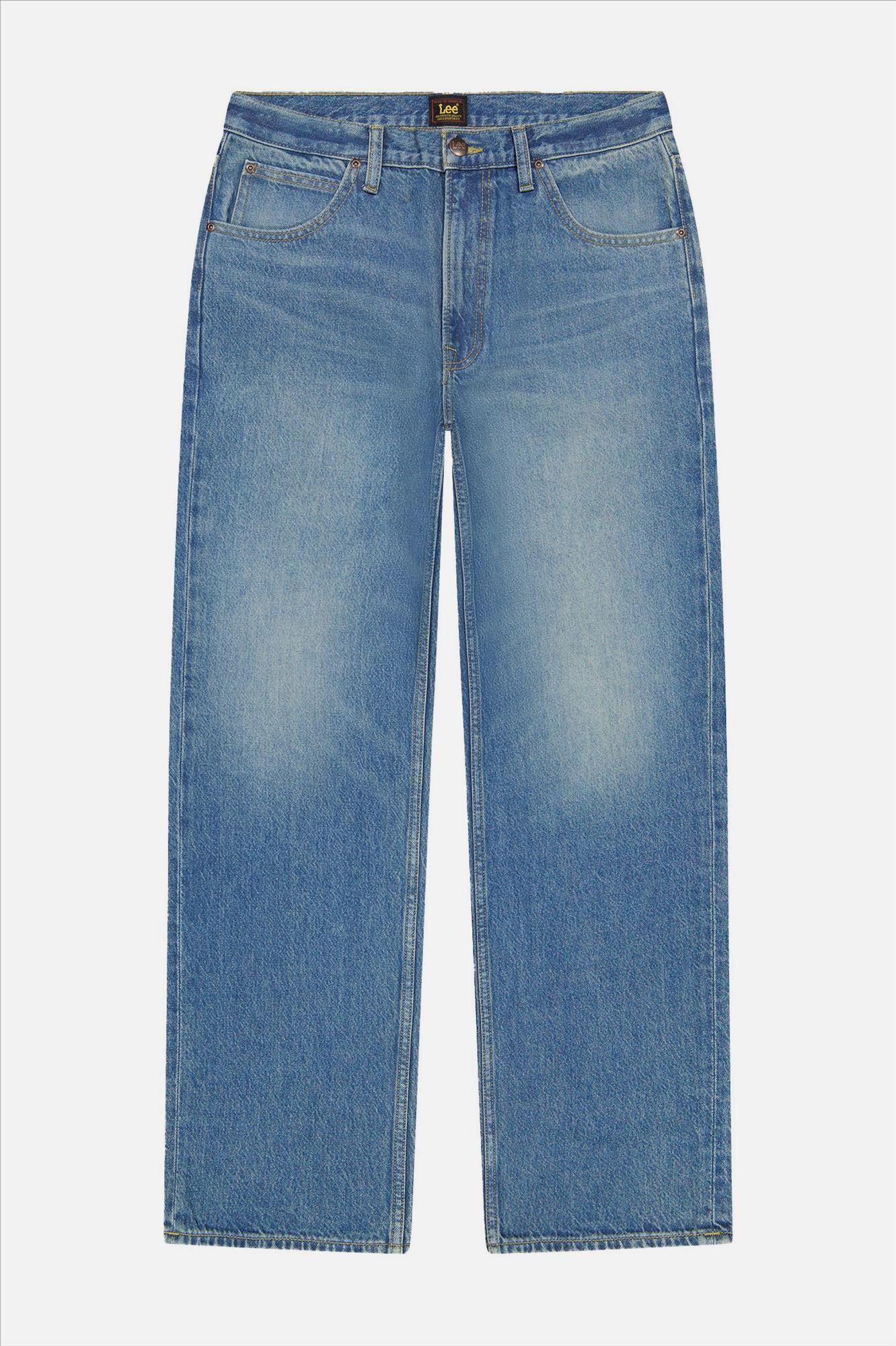 Lee - Blauwe Burke Asher loose straight jeans