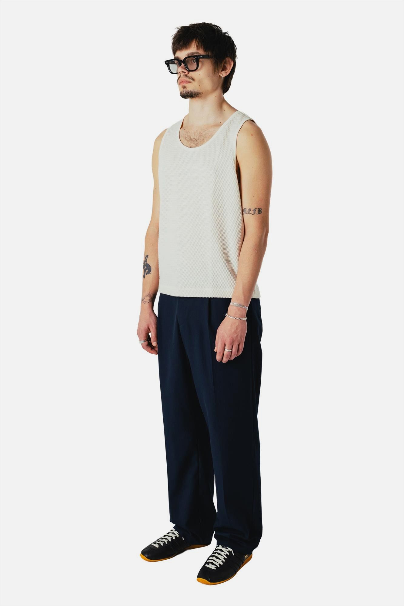 WOODBIRD - Donkerblauwe Ben Suit broek