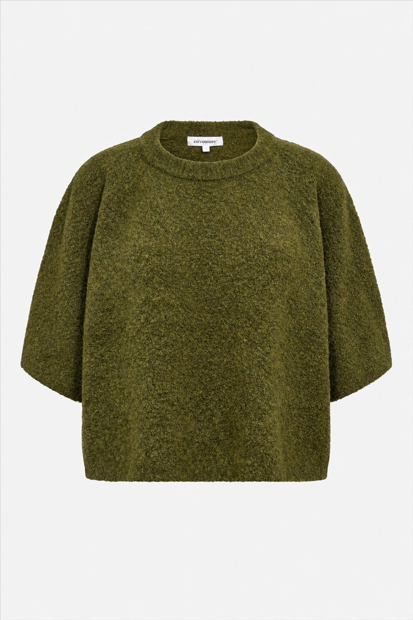 CO'COUTURE - Olijfgroene Kalika trui