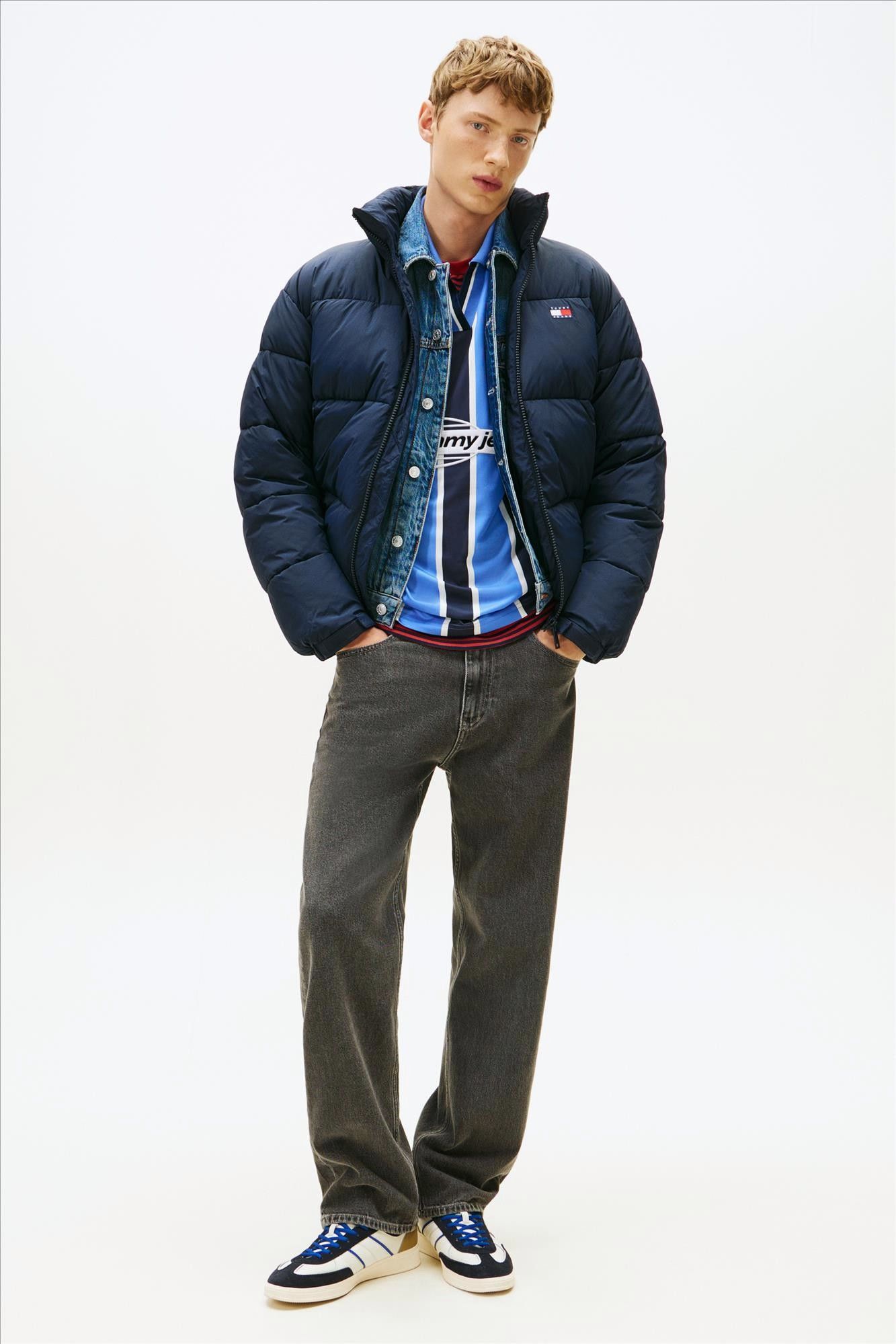 Tommy Jeans - Donkergrijze Faded Otis straight jeans
