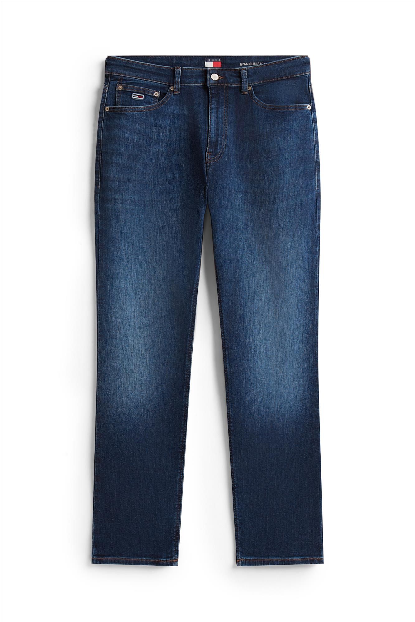 Tommy Jeans - Donkerblauwe Ryan slim straight jeans