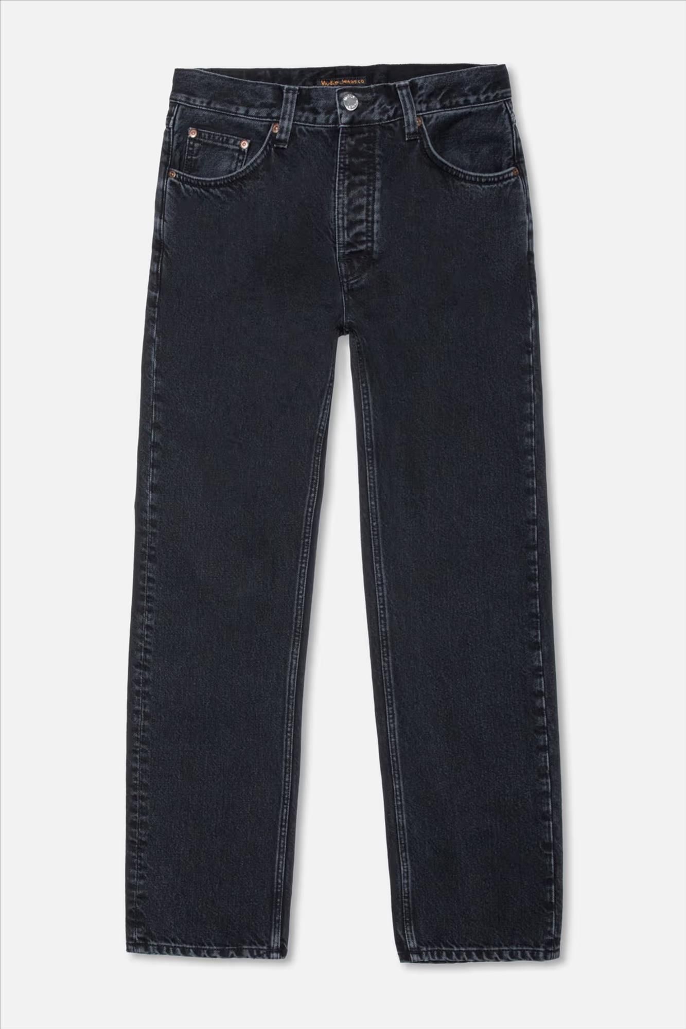 Nudie Jeans Co. - Zwarte Rad Rufus Straight jeans