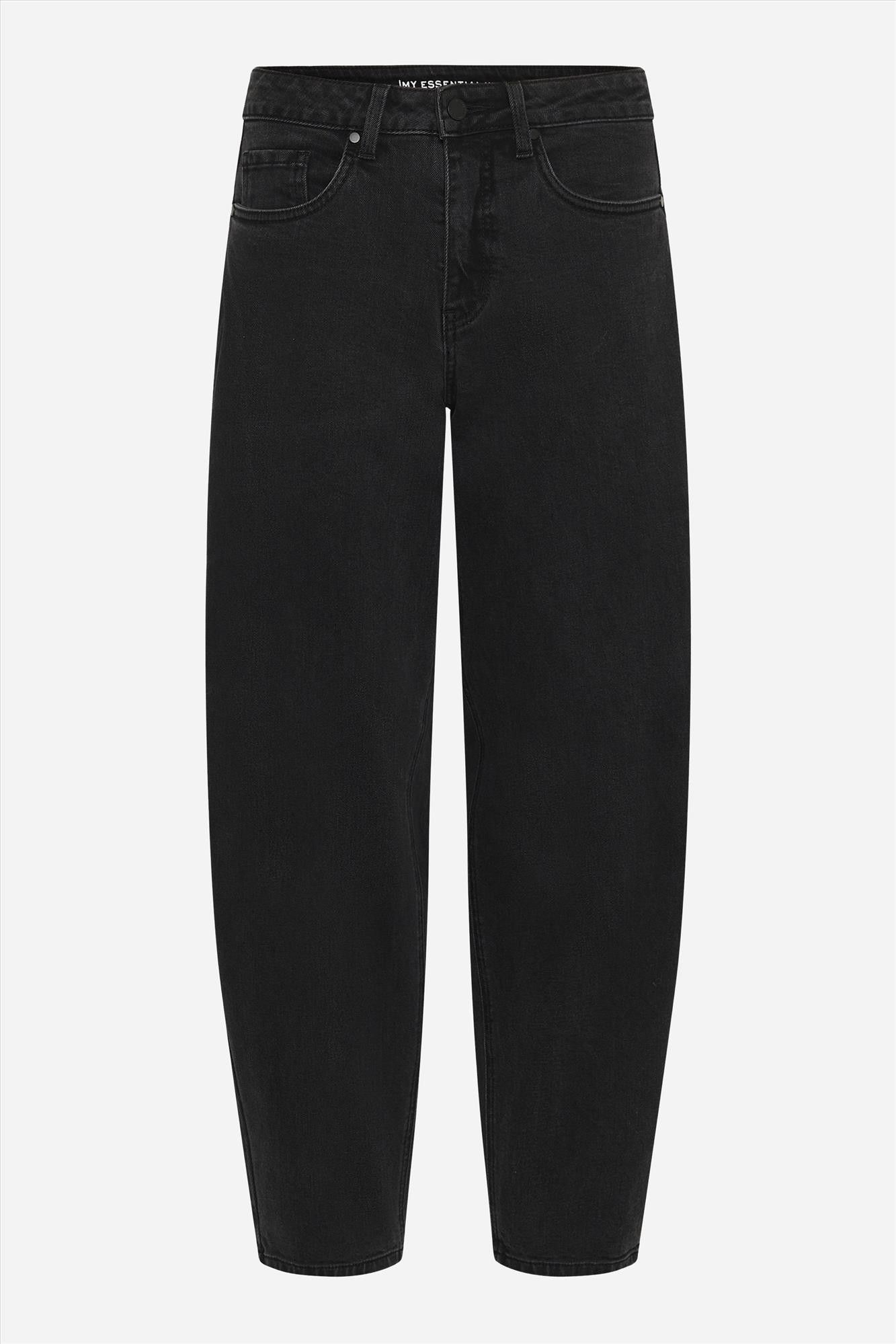 My Essential Wardrobe - Donkergrijze Baloo barrel jeans