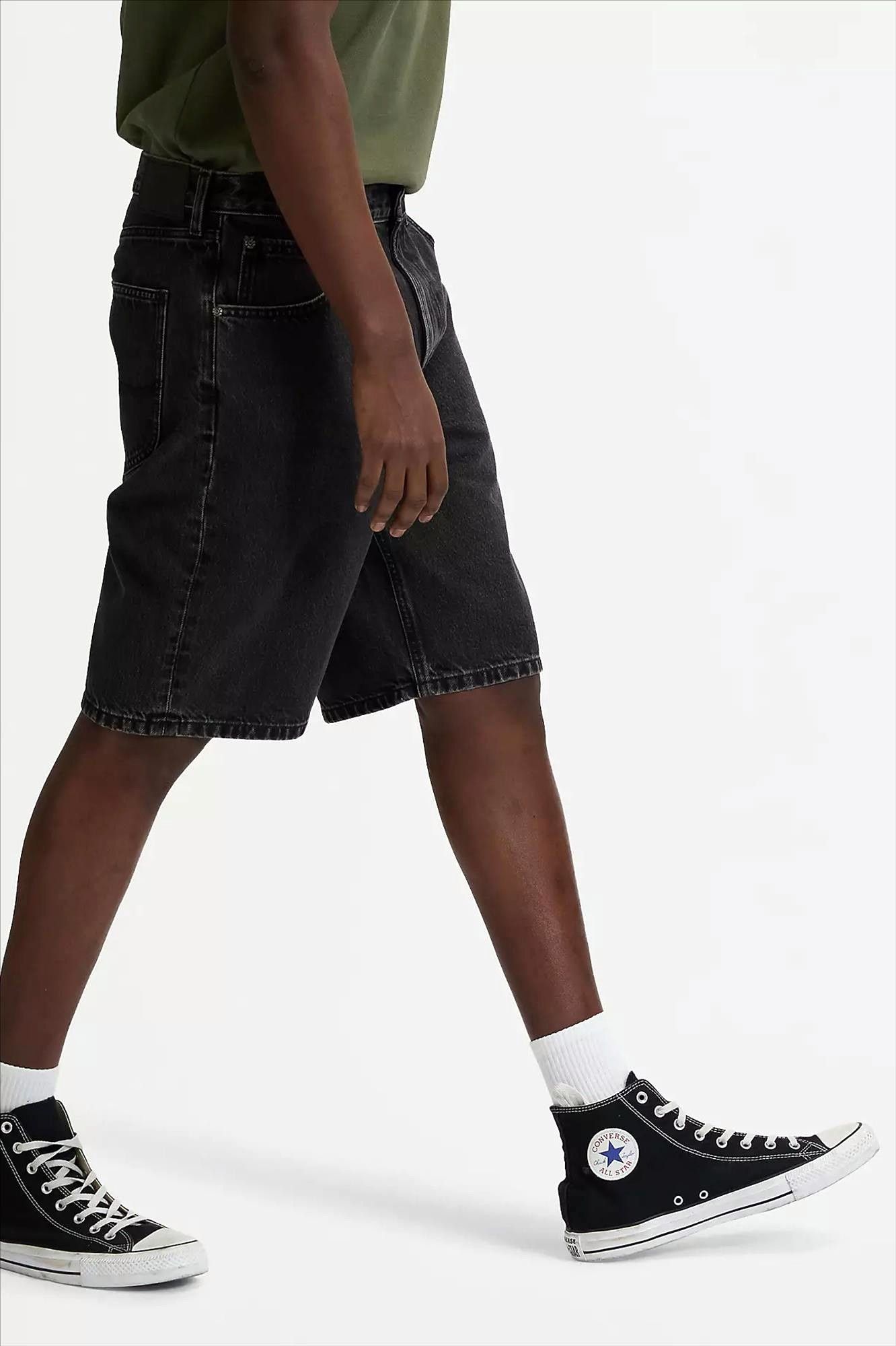 Lee - Donkergrijze Asher loose short