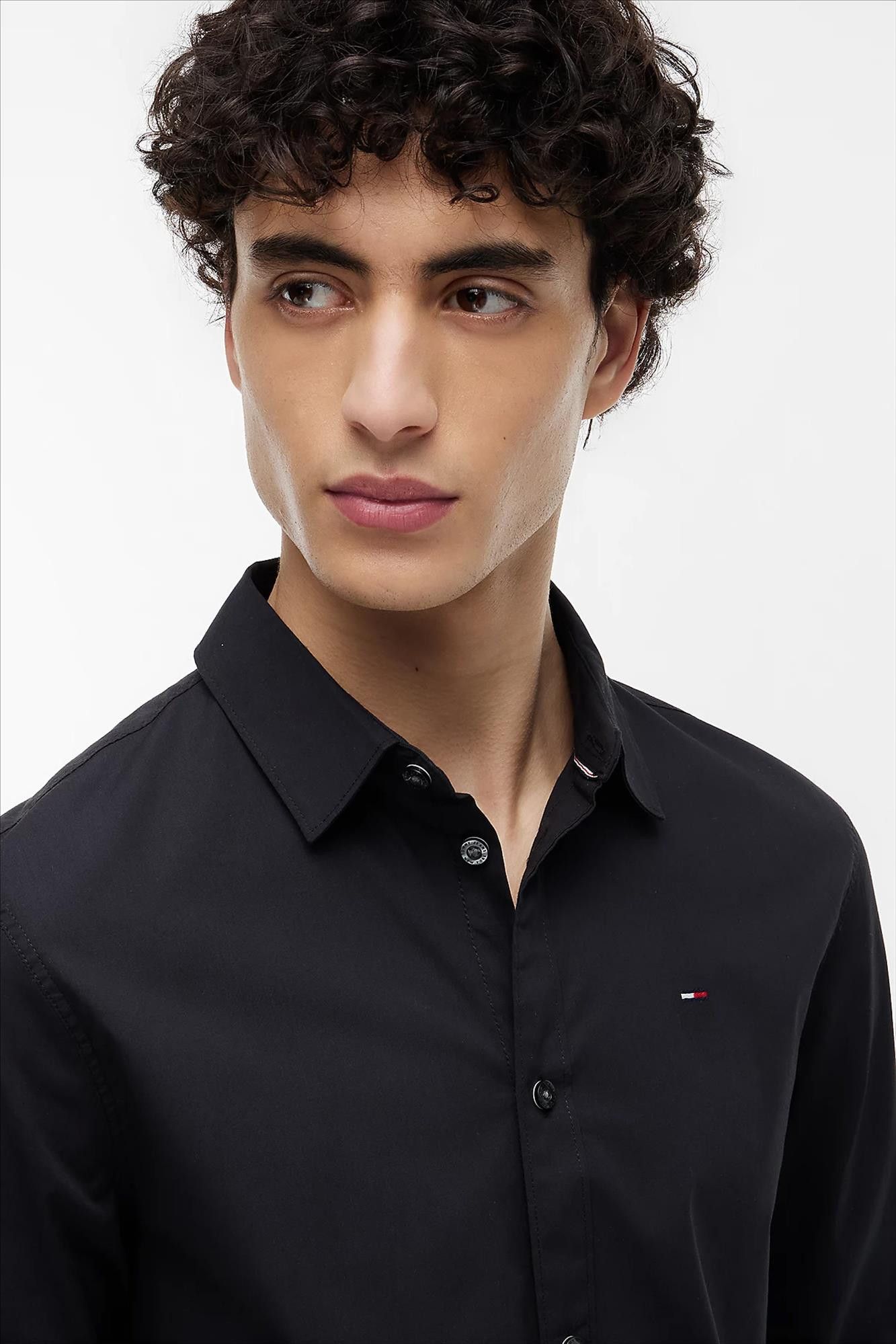 Tommy Jeans - Zwart TJM Original Stretch hemd