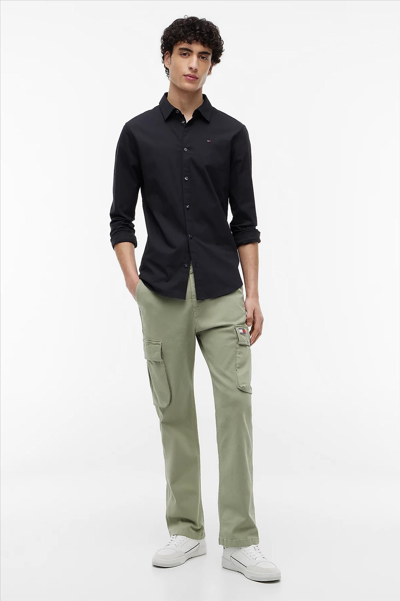 Tommy Jeans - Zwart TJM Original Stretch hemd