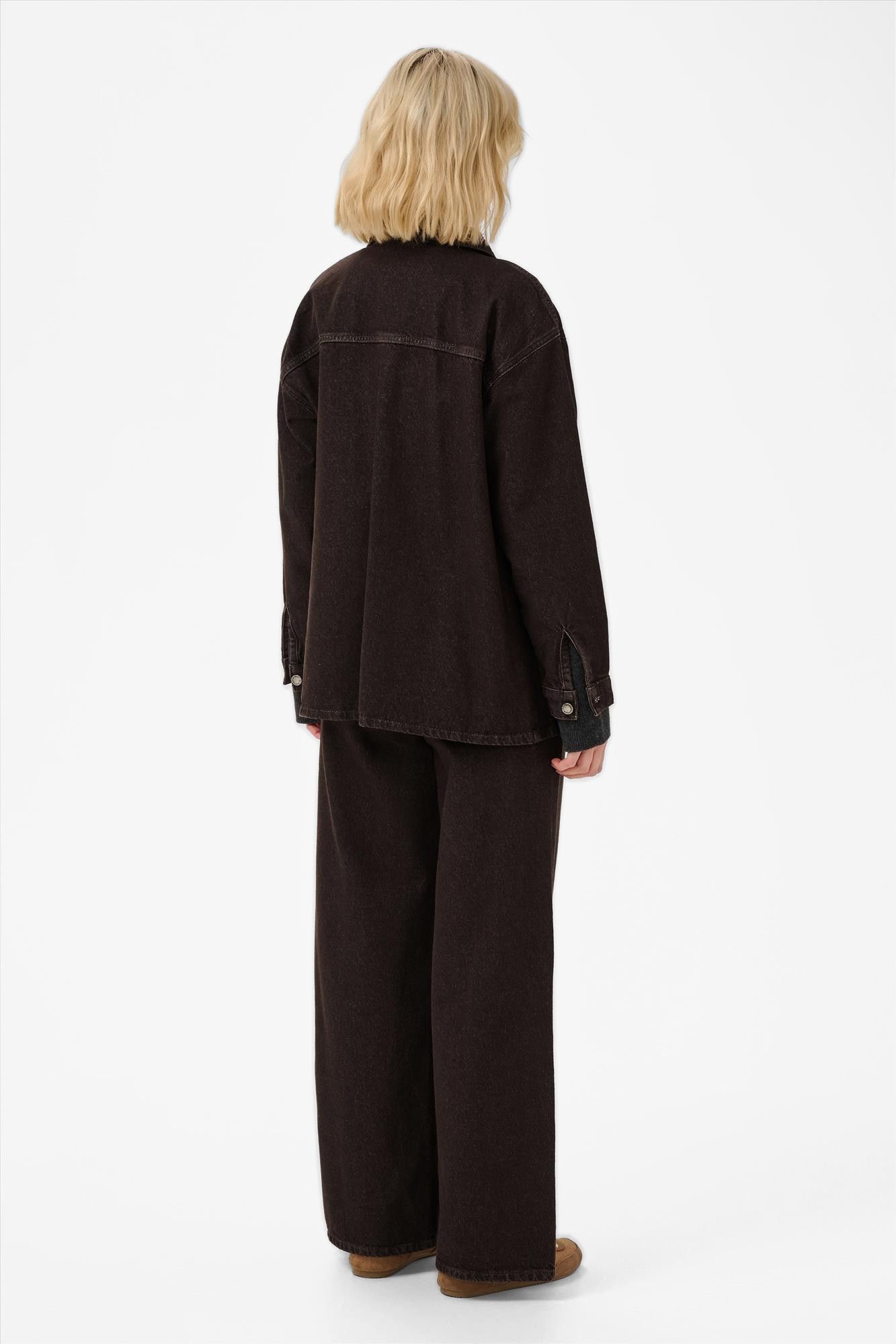 My Essential Wardrobe - Donkerbruine Uma Denim jas