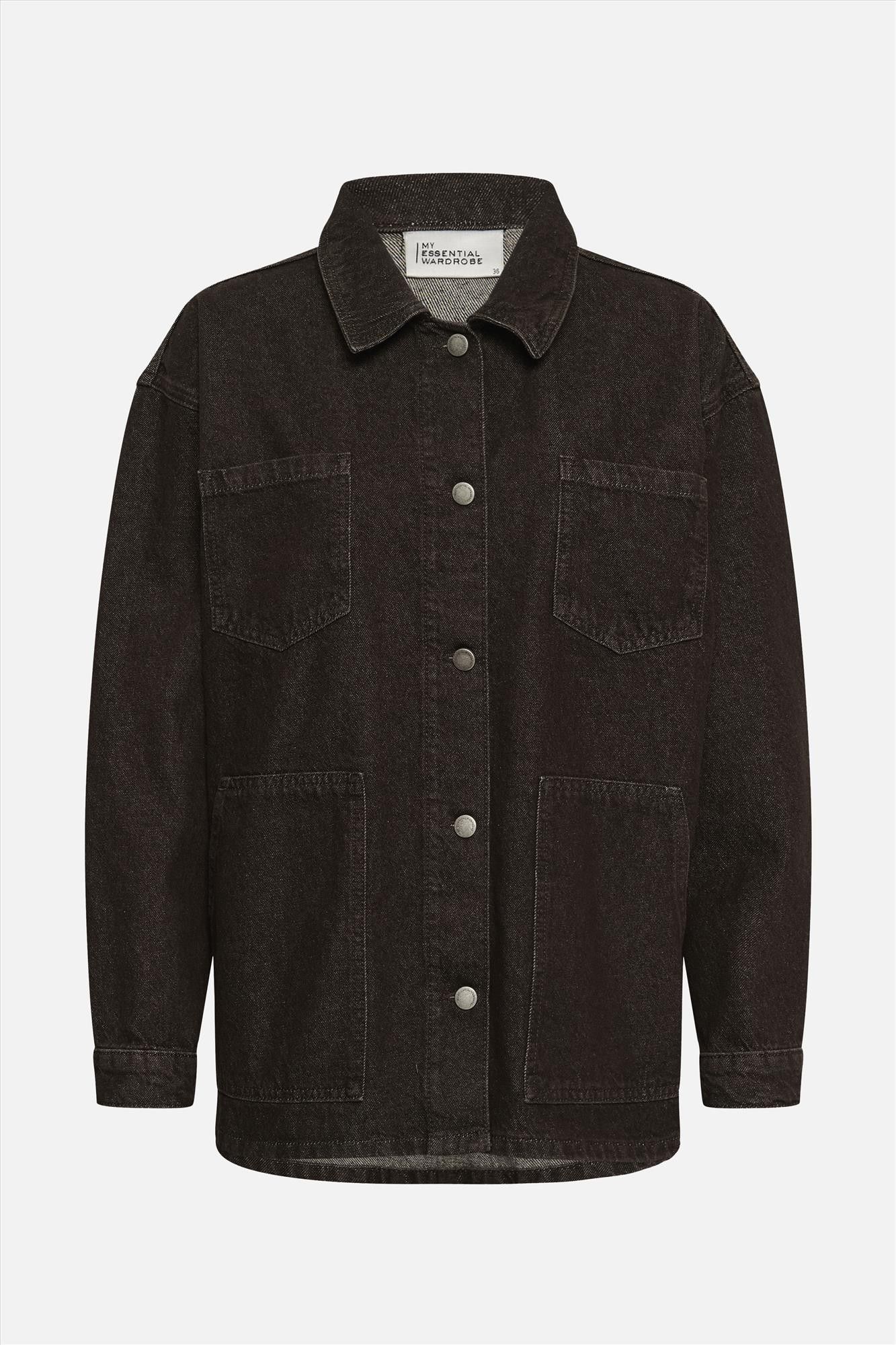 My Essential Wardrobe - Donkerbruine Uma Denim jas