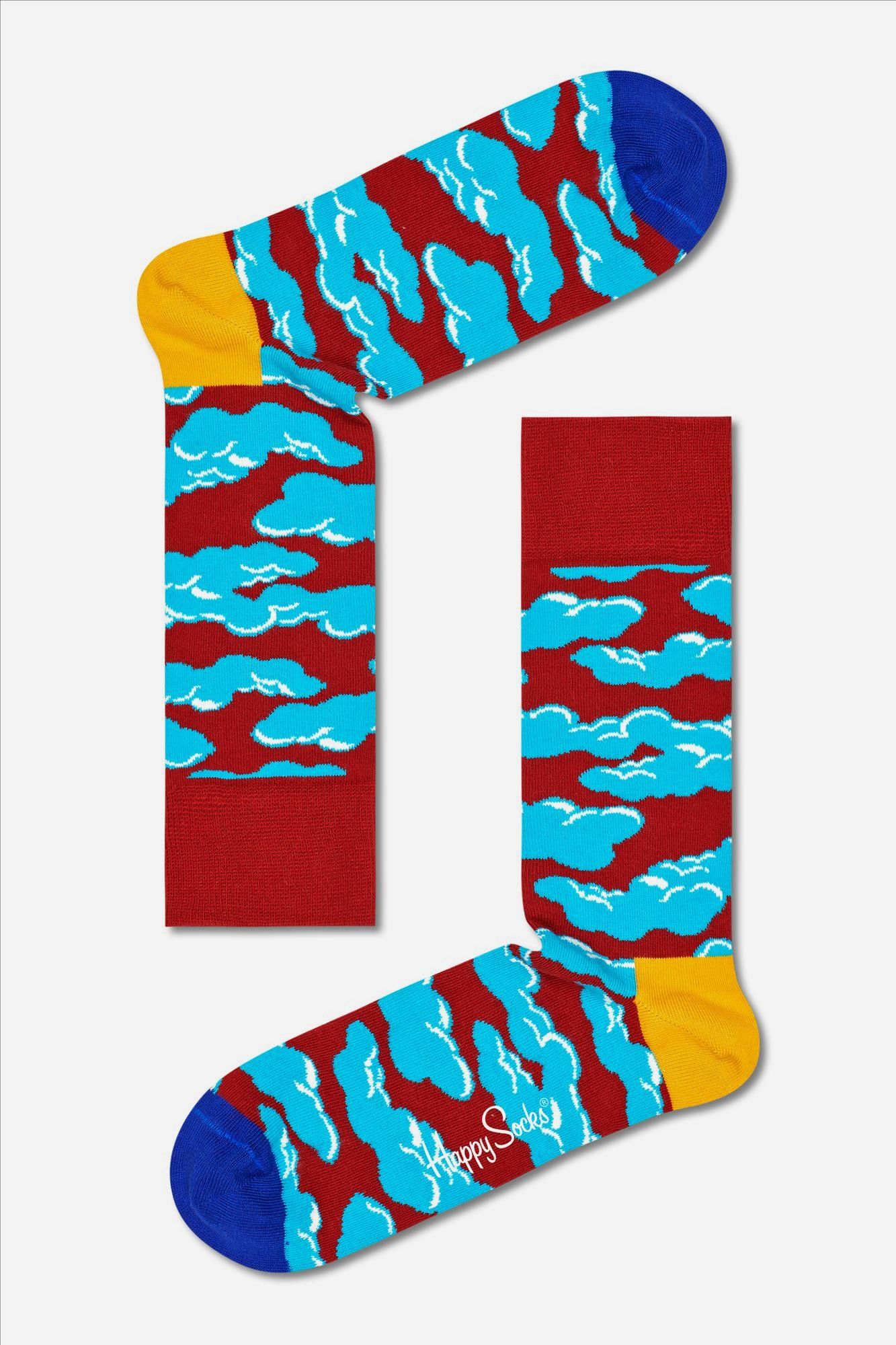 Happy Socks - Bordeaux Under The Clouds sokken, maat: 36-40