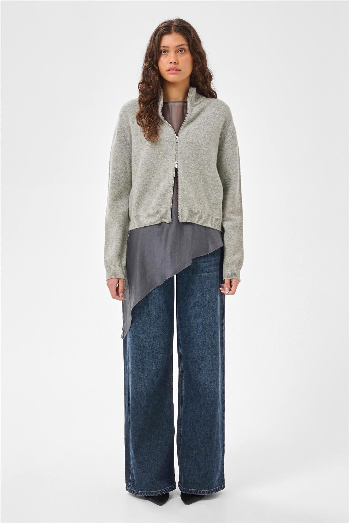My Essential Wardrobe - Grijze Tracy cardigan