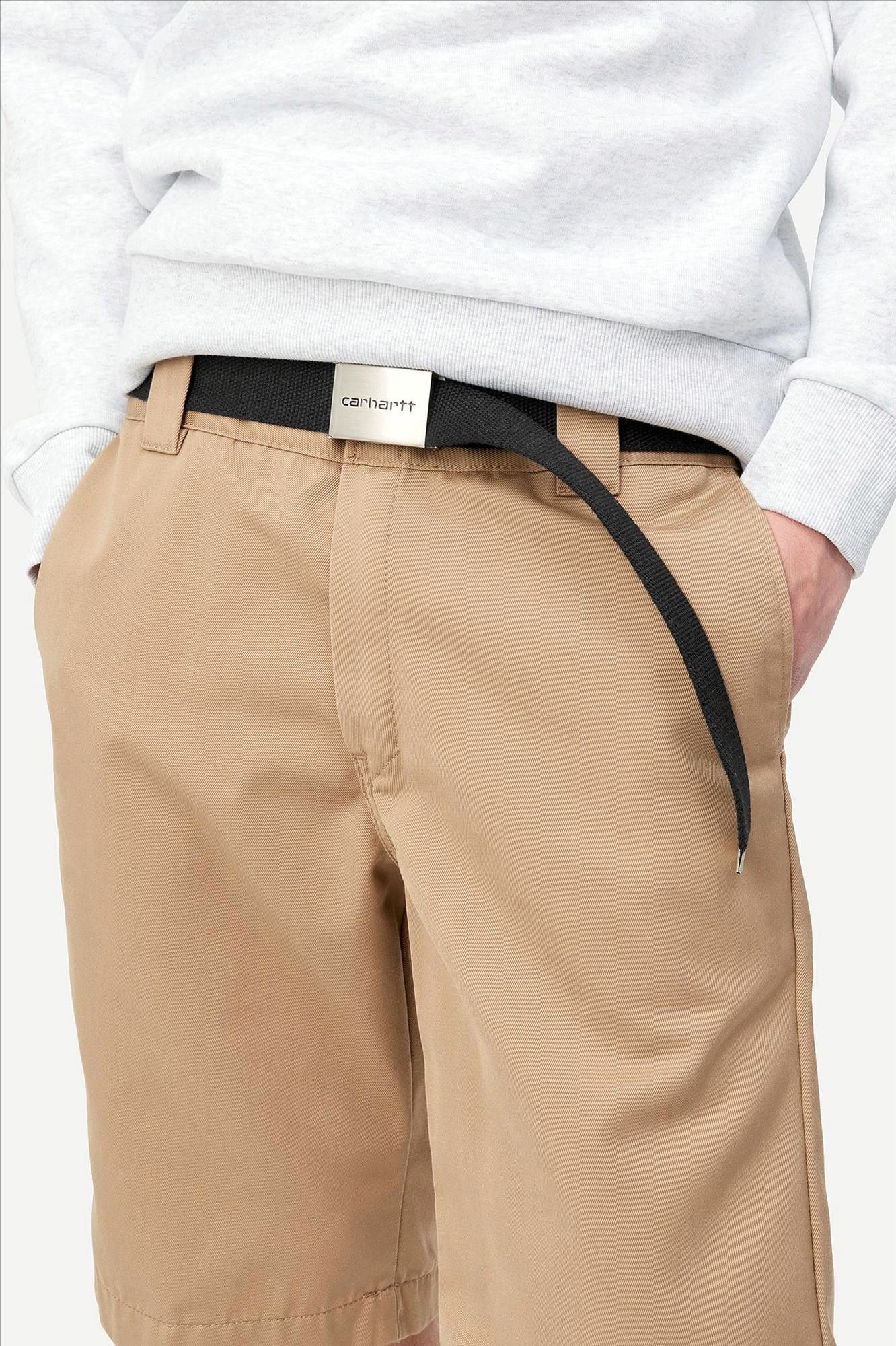 Carhartt WIP - Zwarte Clip Belt Tonal riem