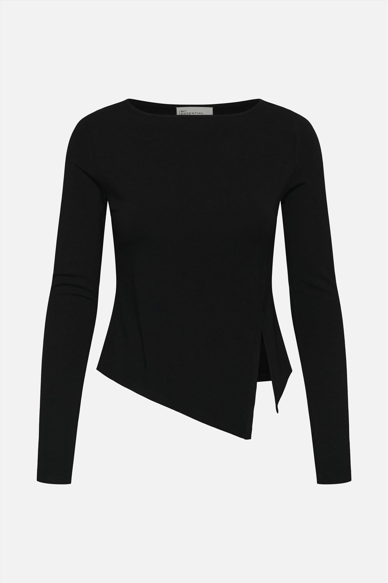 My Essential Wardrobe - Zwarte Nupti Asymmetric longsleeve