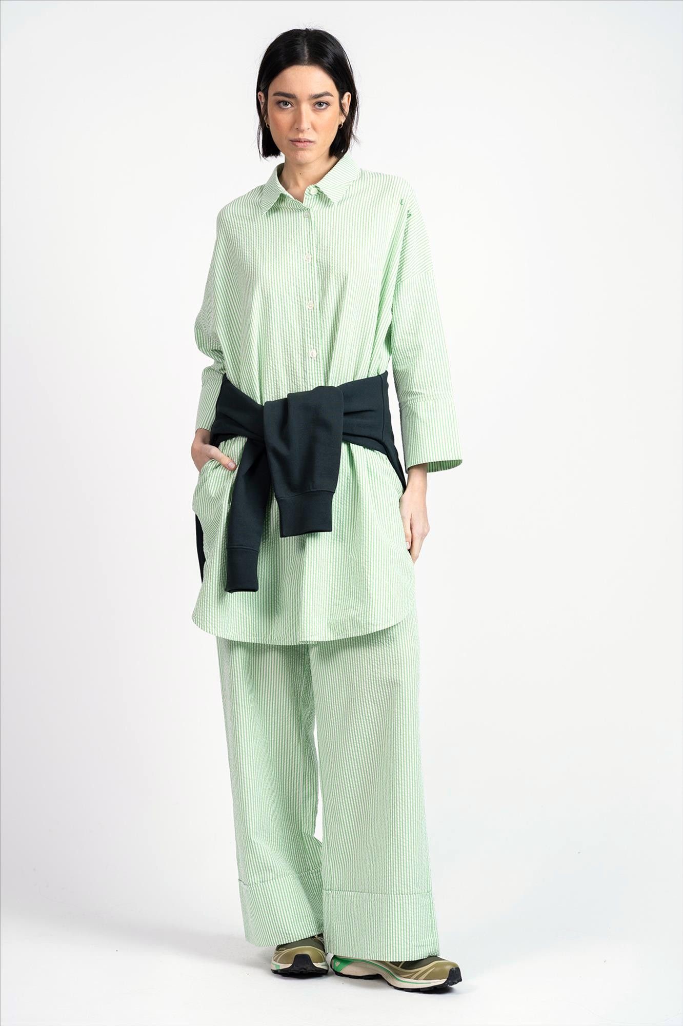 Loreak - Lichtgroen-Witte Uria broek