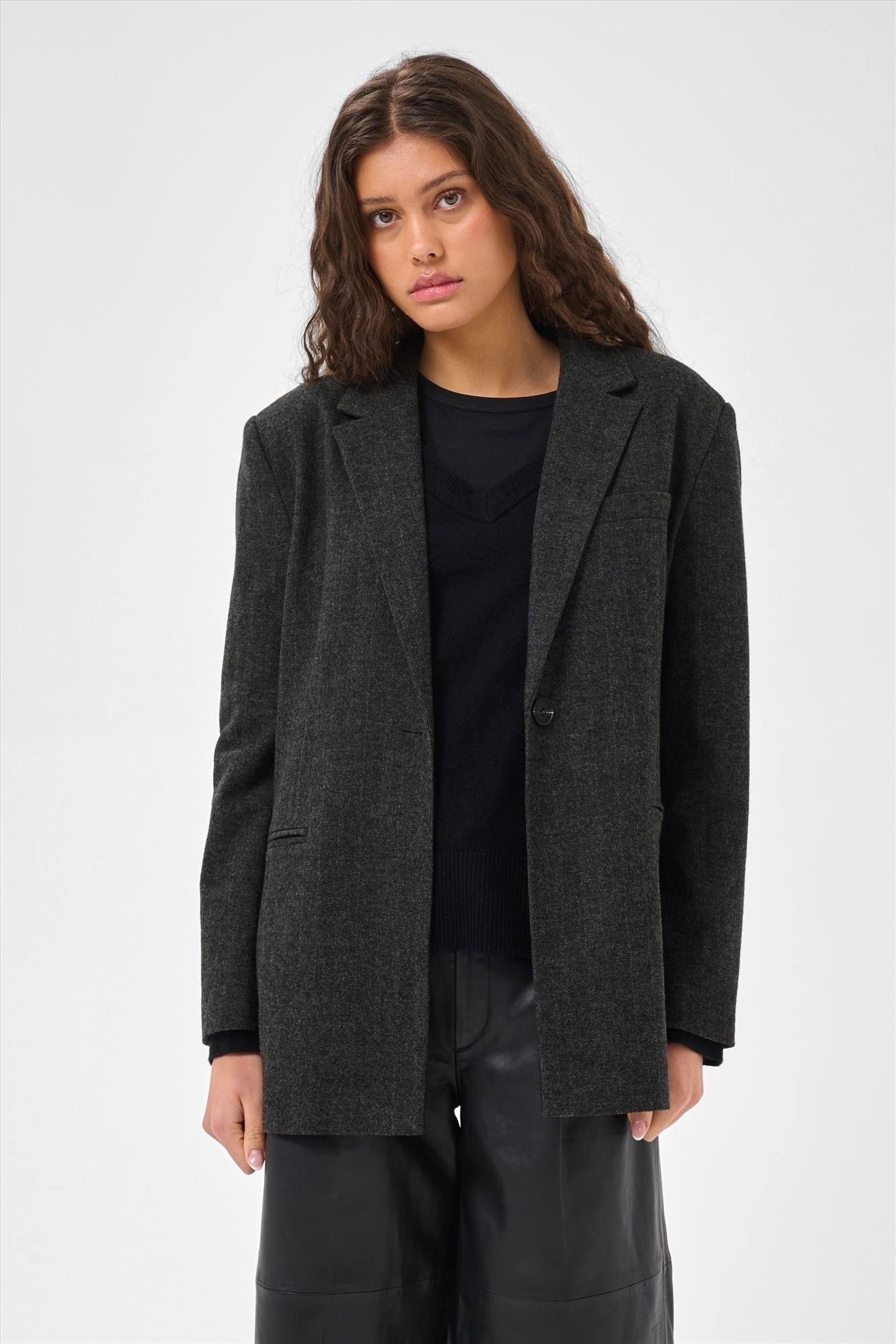 My Essential Wardrobe - Donkergrijze Layla blazer