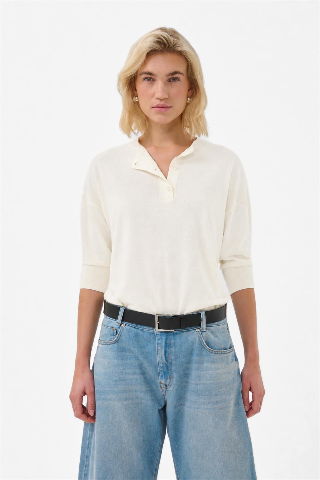 My Essential Wardrobe - Ecru Kir trui