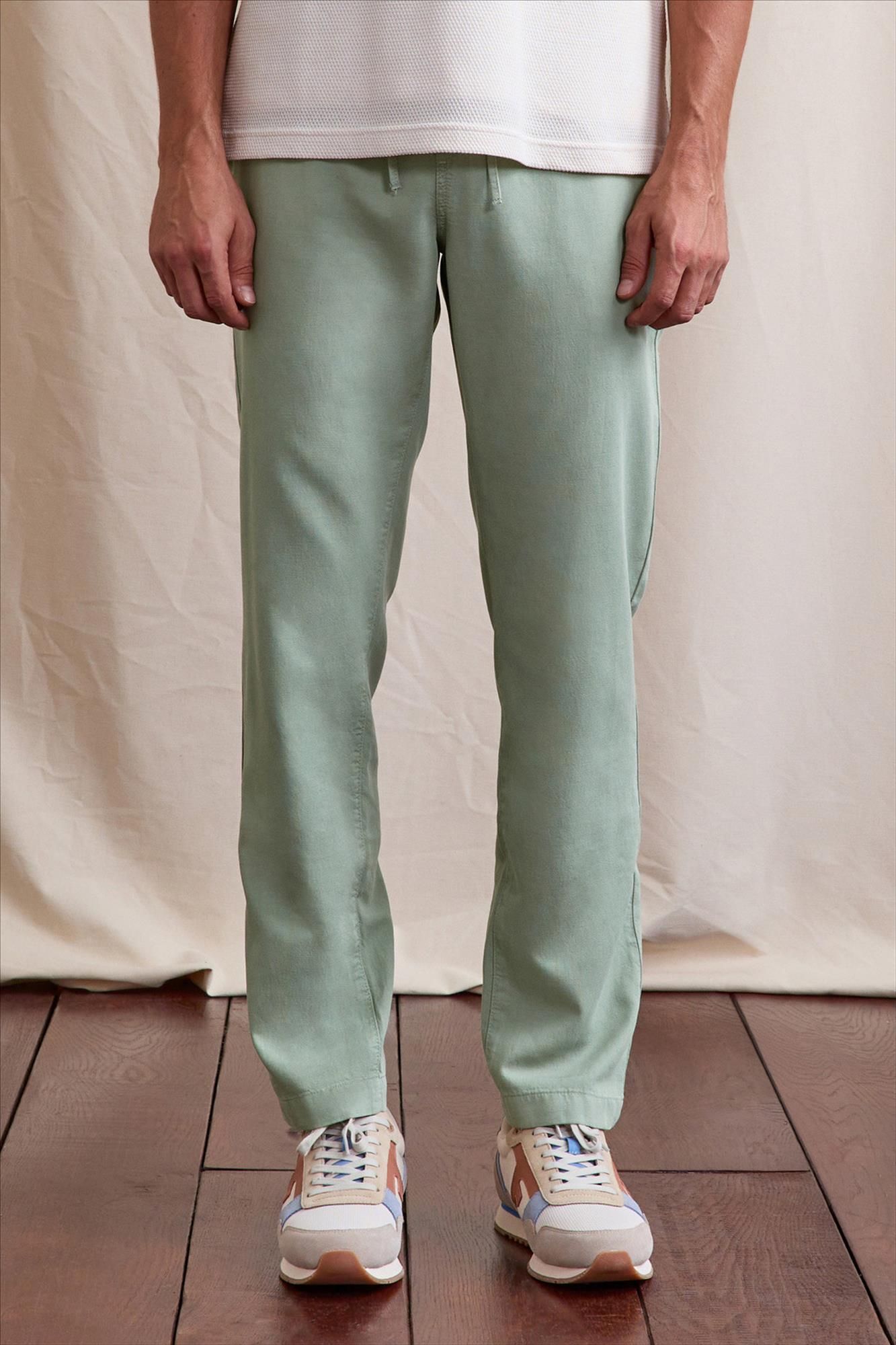 Faguo - Mintgroene Dreuille Linen broek