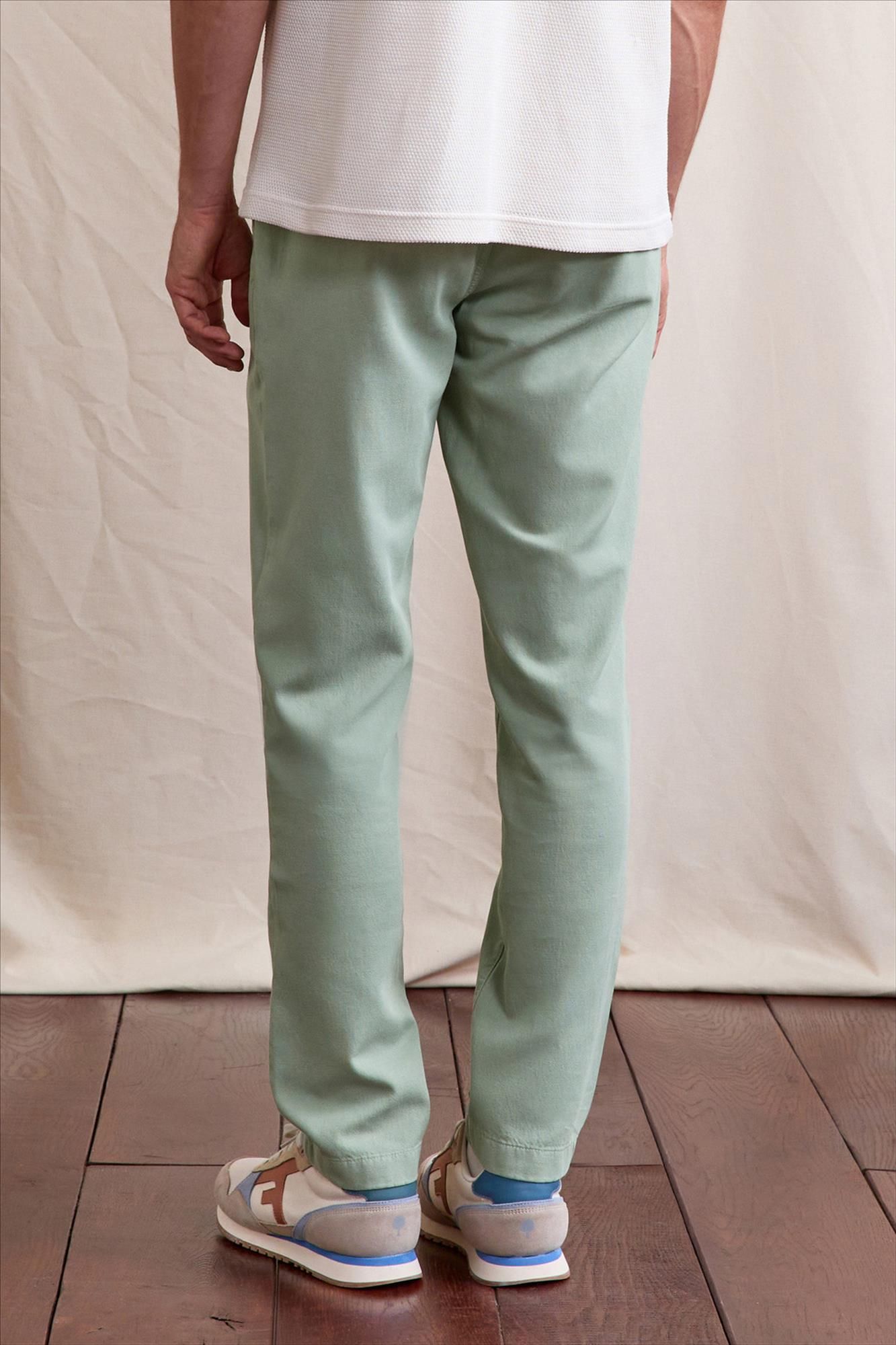 Faguo - Mintgroene Dreuille Linen broek