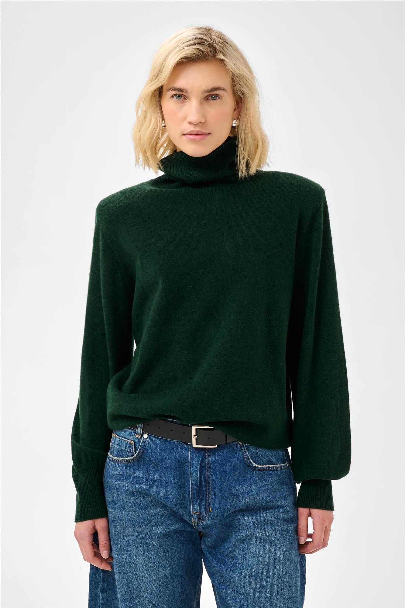 My Essential Wardrobe - Donkergroene Jola trui