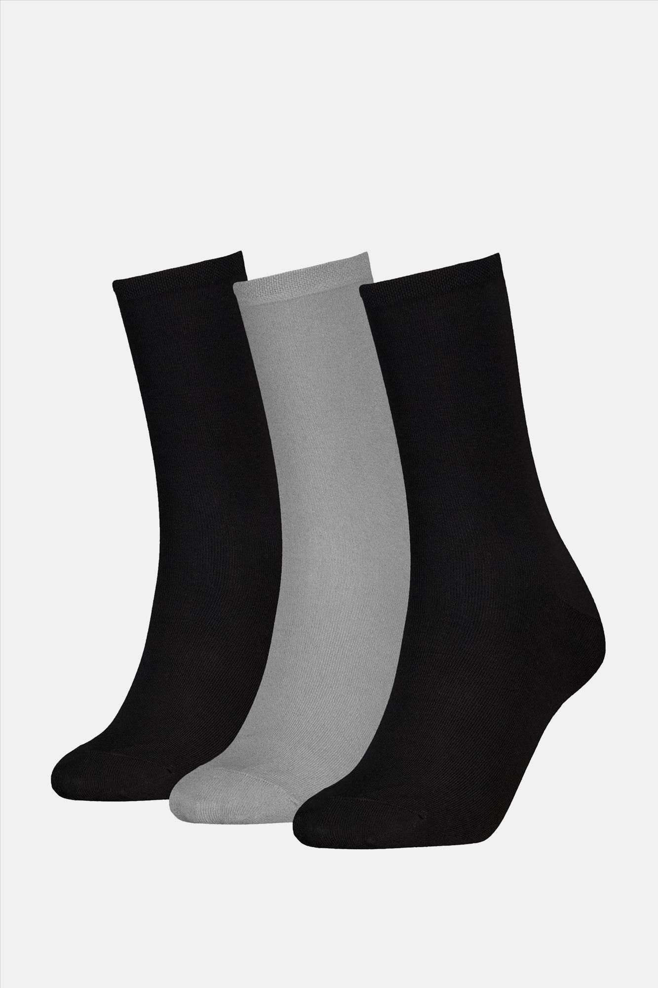 Calvin Klein - Zwart-Grijze Glitter 3-pack sokken