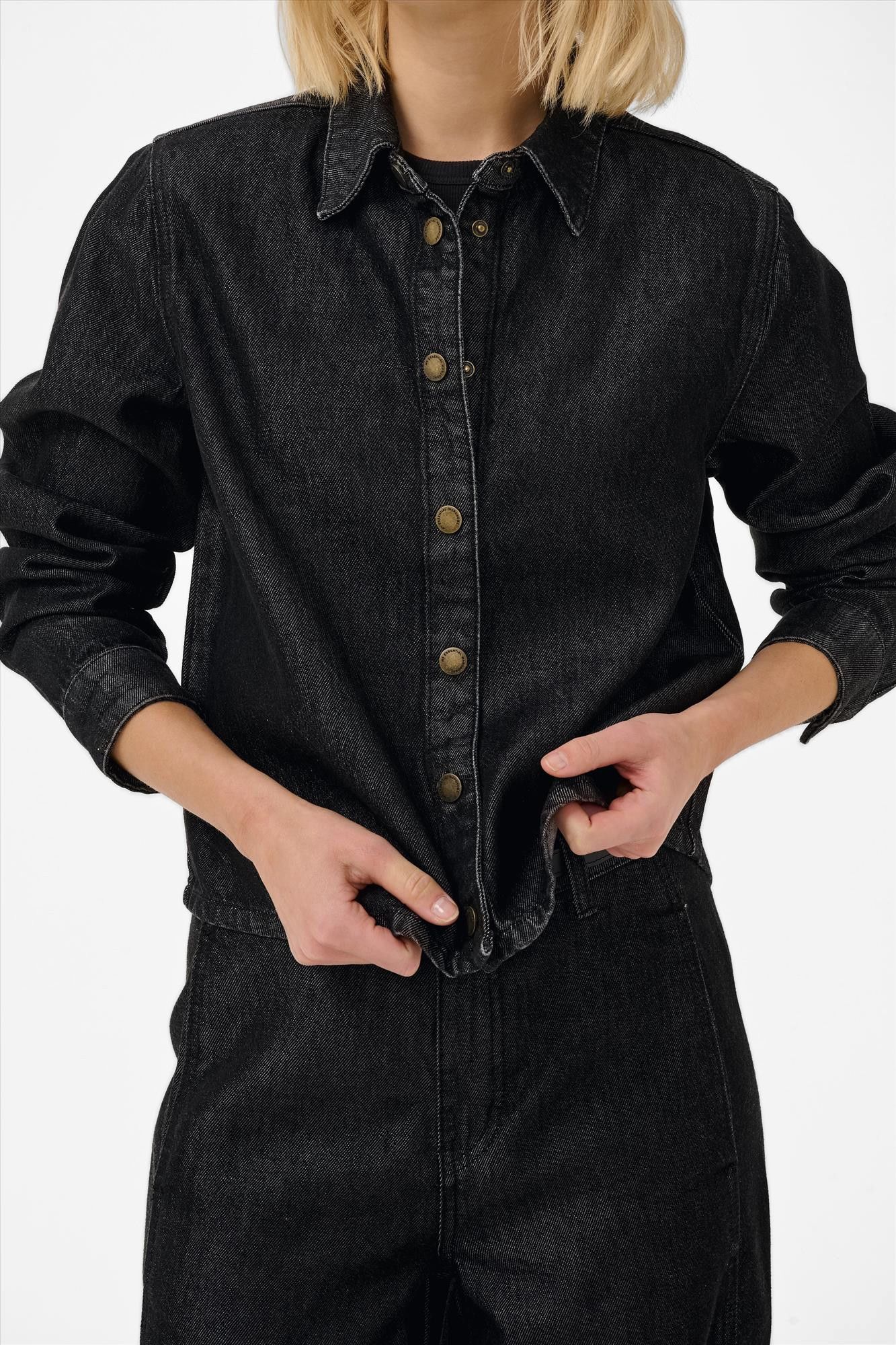 My Essential Wardrobe - Zwart Malle jeanshemd