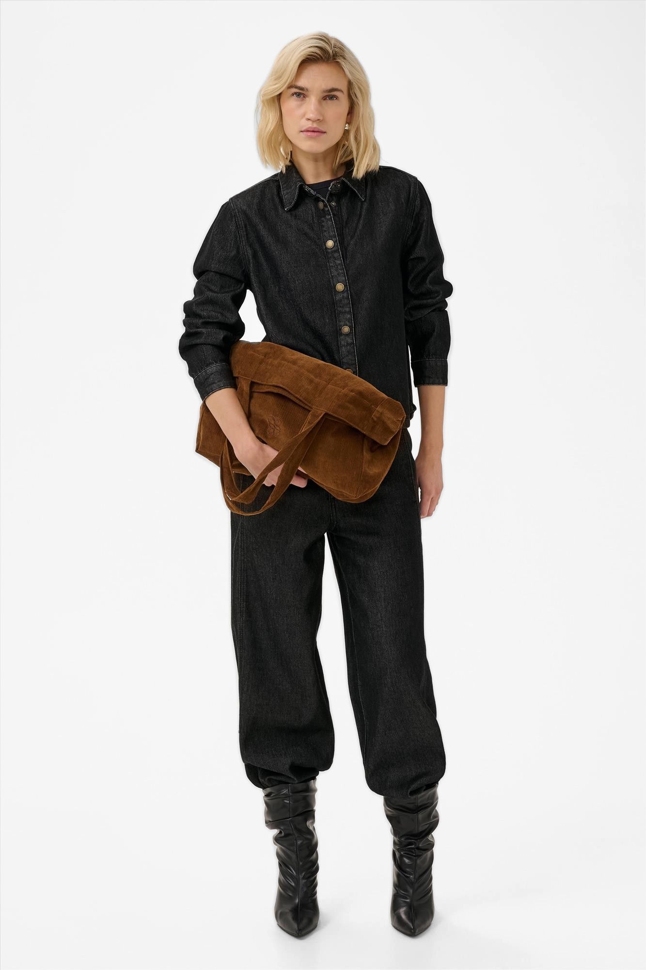 My Essential Wardrobe - Zwart Malle jeanshemd