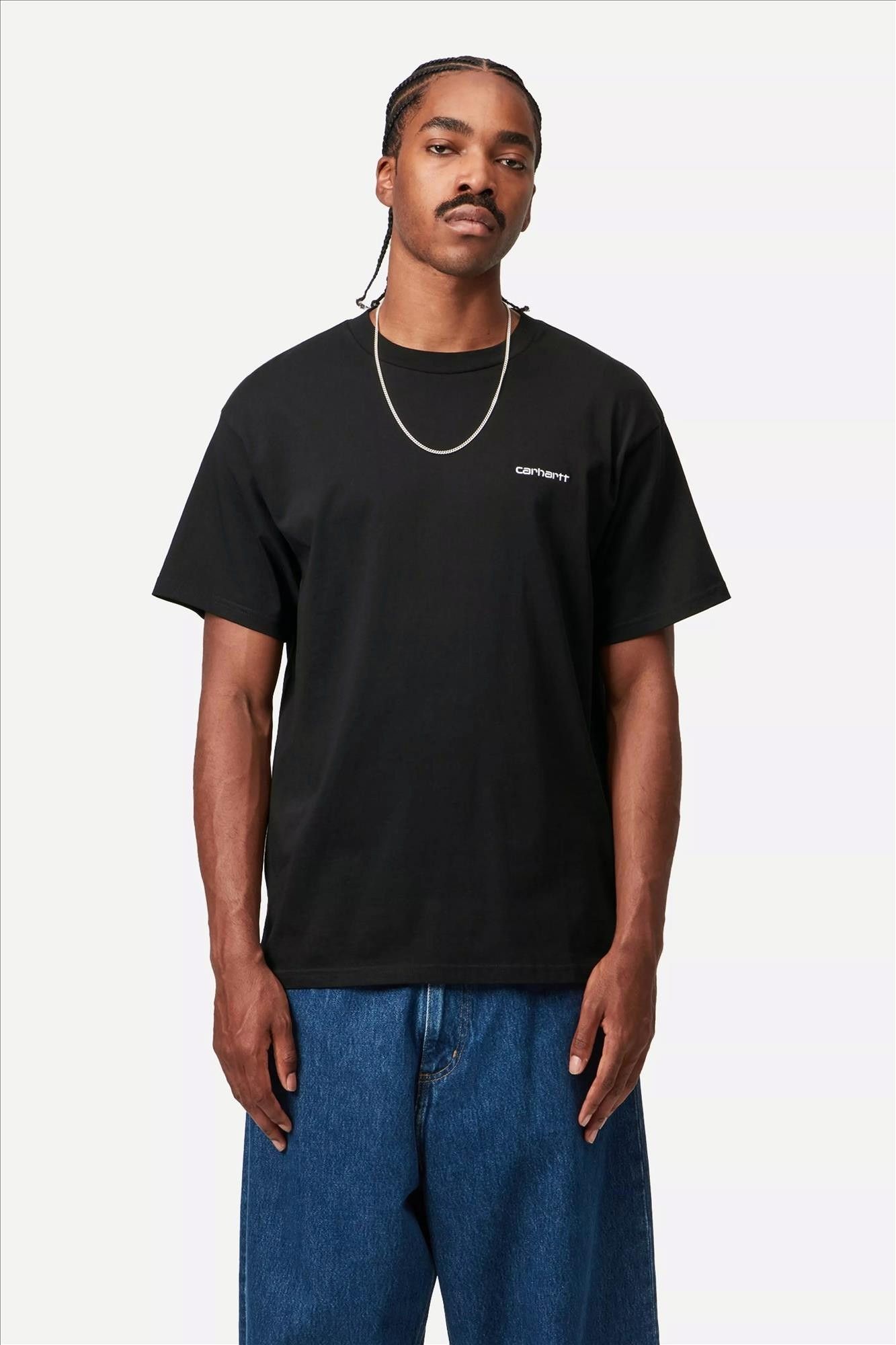 Carhartt WIP - Zwarte Script Embroidery T-shirt