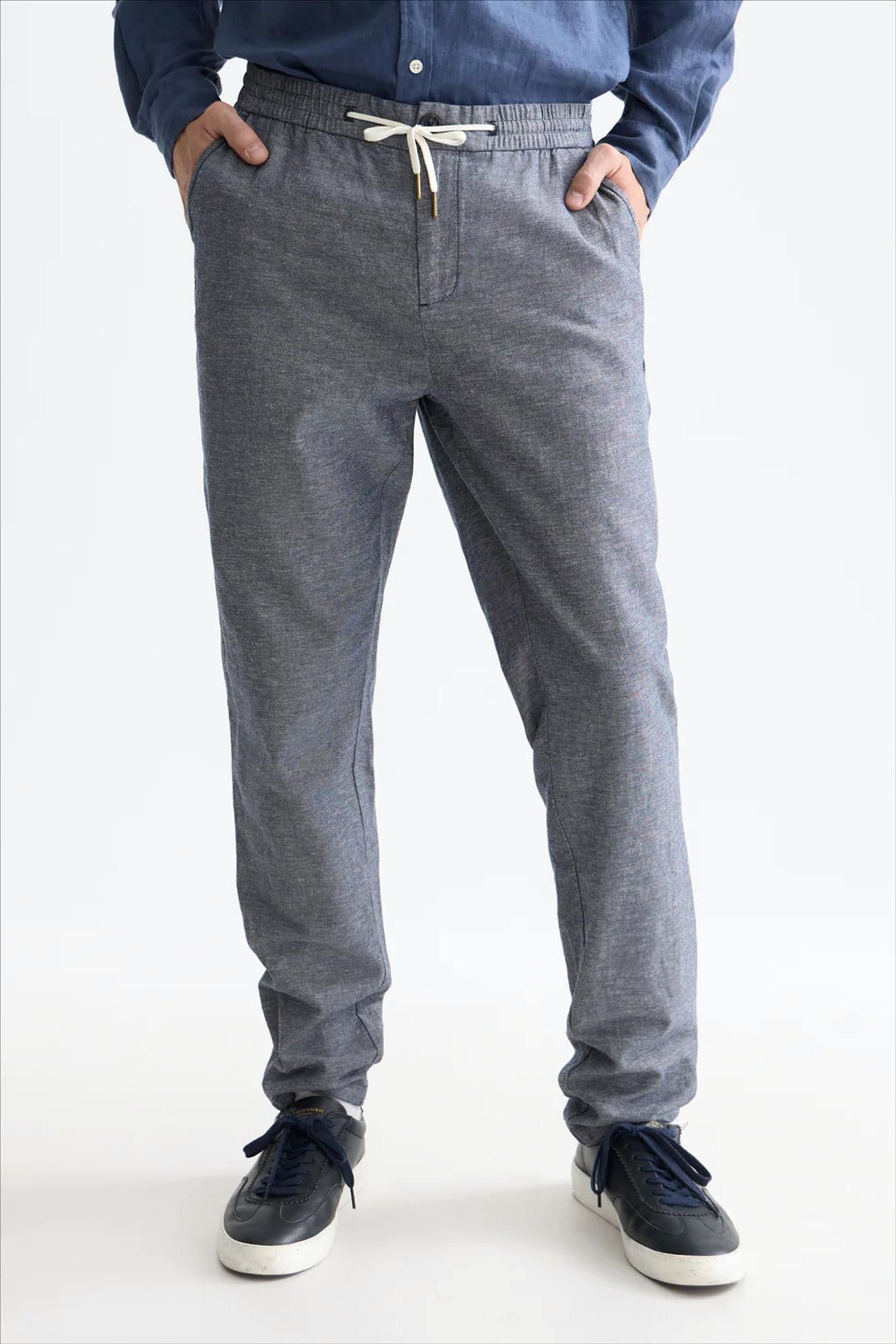 Scotch & Soda - Blauwe Warren regular straight broek
