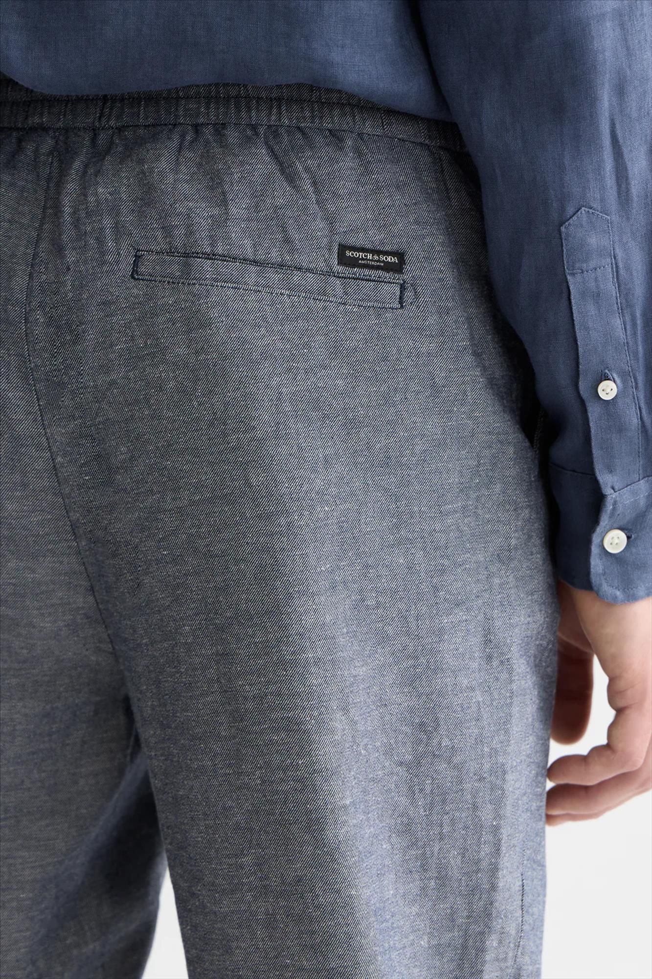 Scotch & Soda - Blauwe Warren regular straight broek