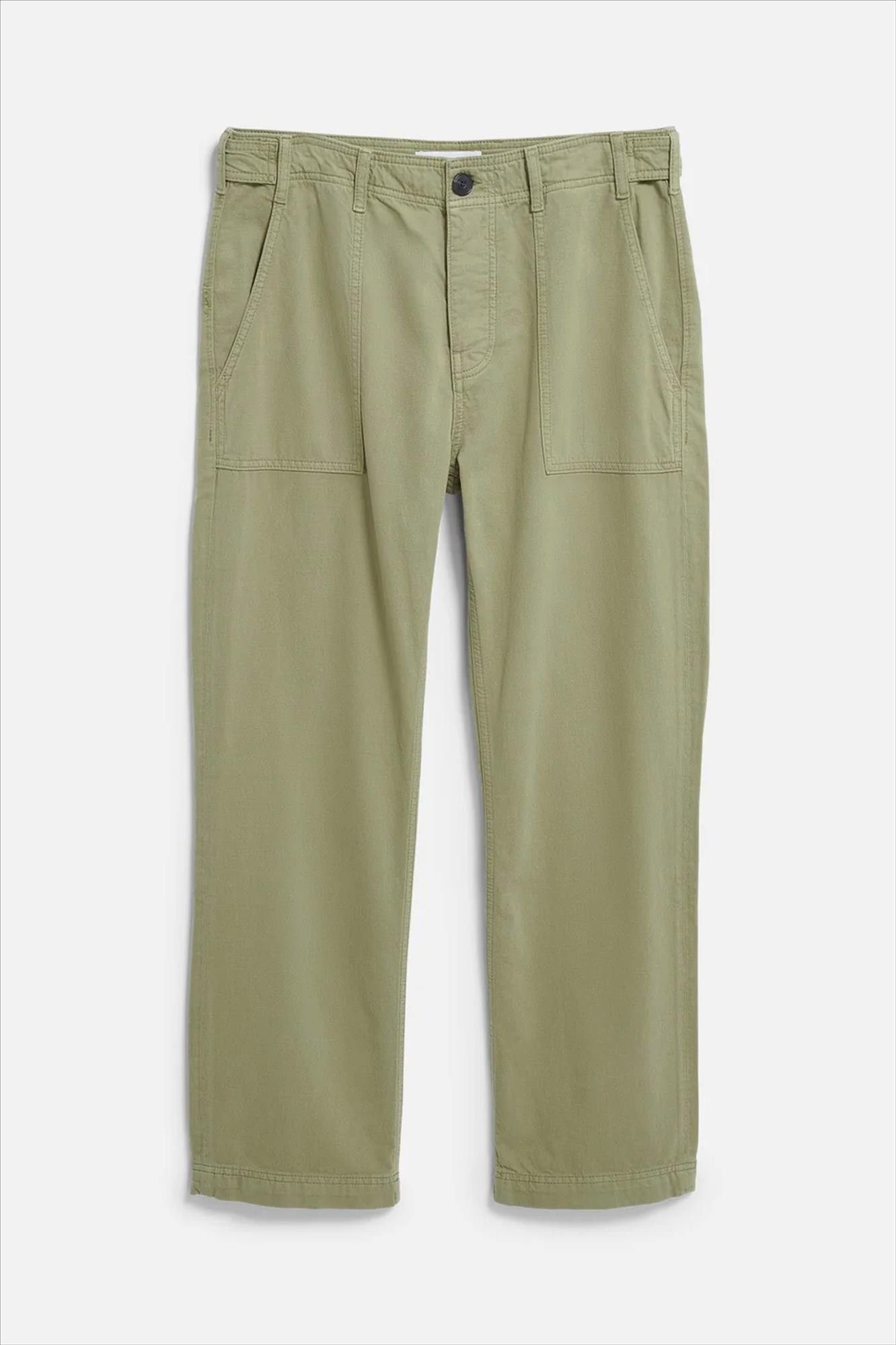 Armed Angels - Lichtgroene Cotton Linen broek