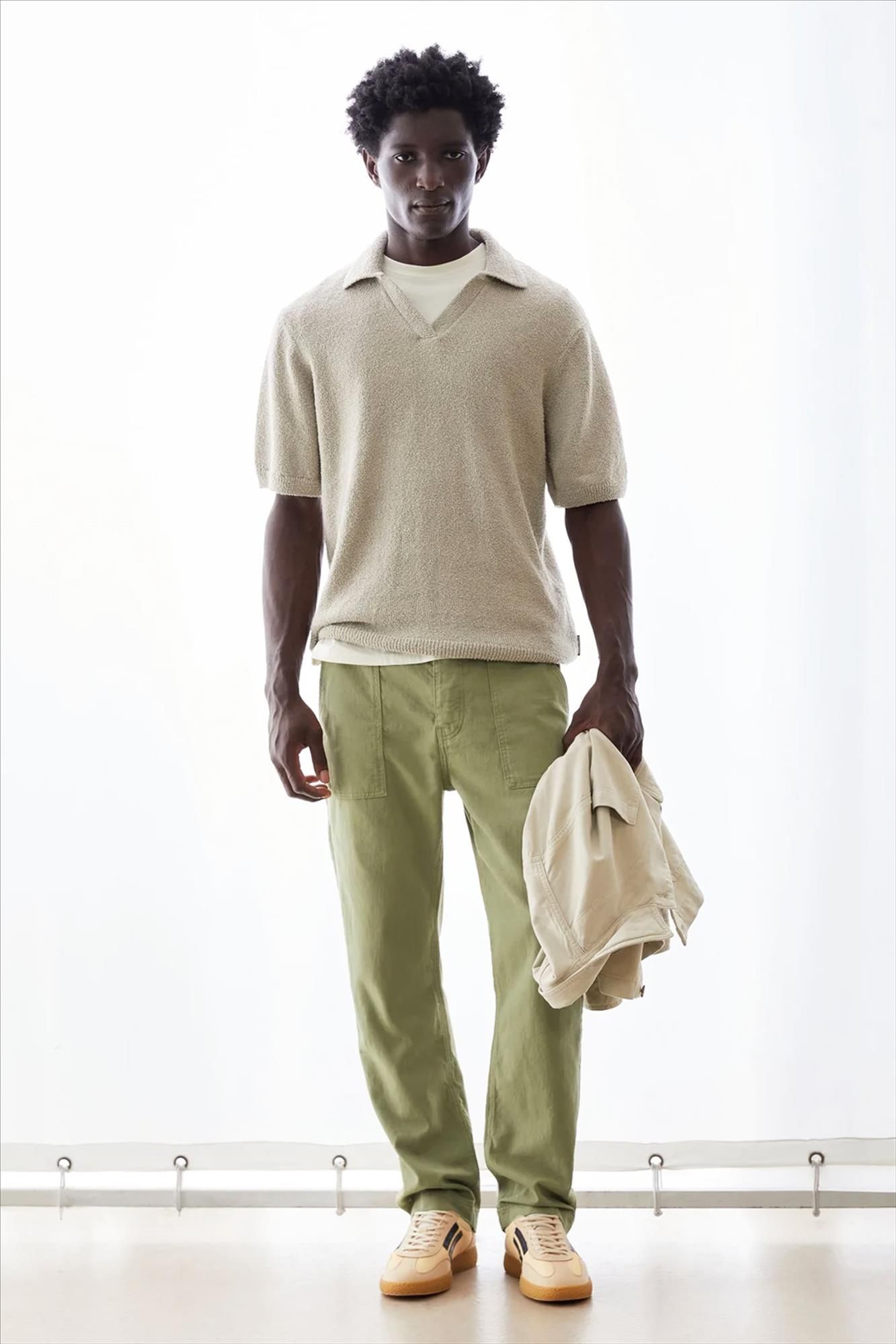 Armed Angels - Lichtgroene Cotton Linen broek