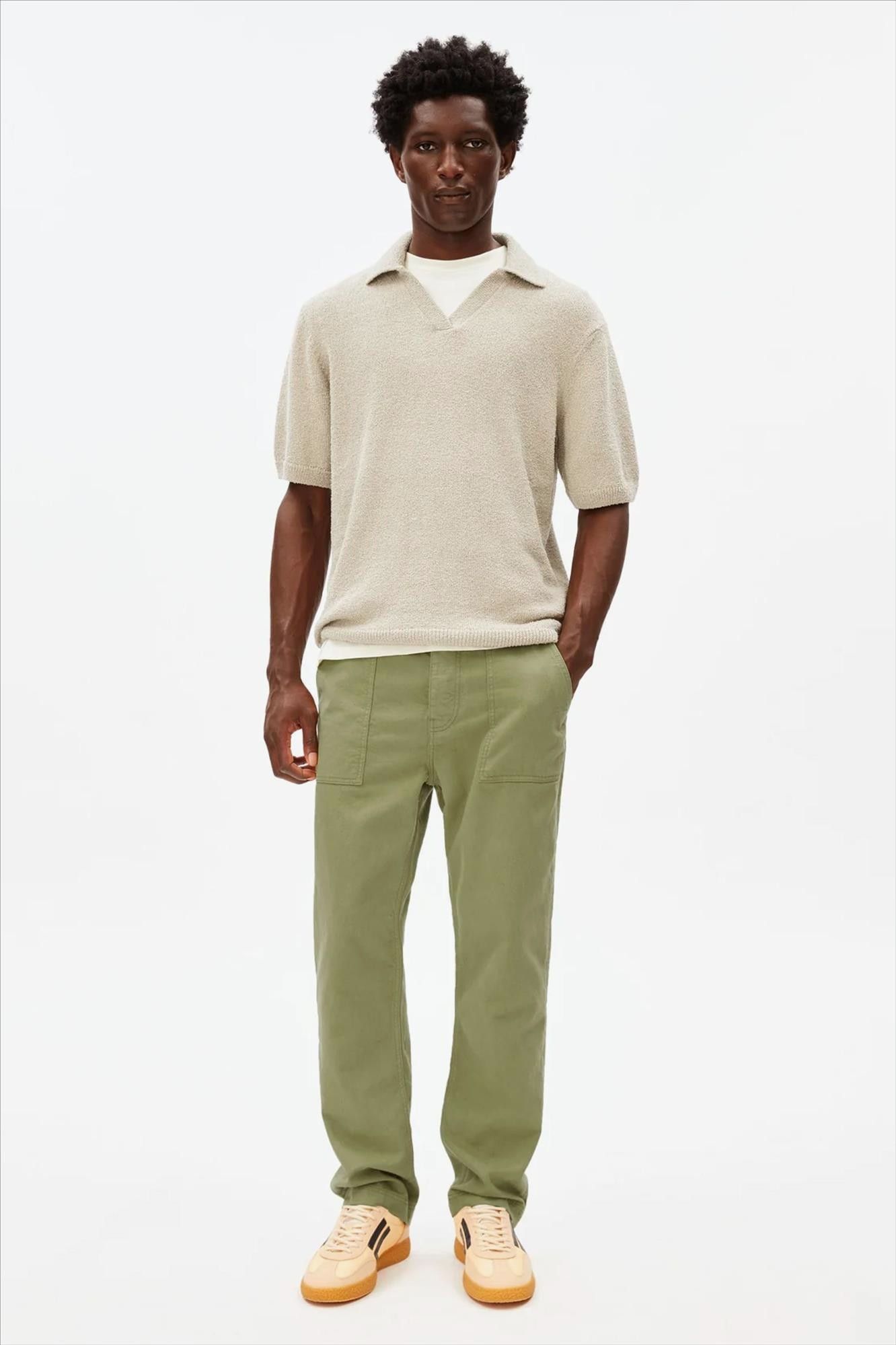 Armed Angels - Lichtgroene Cotton Linen broek