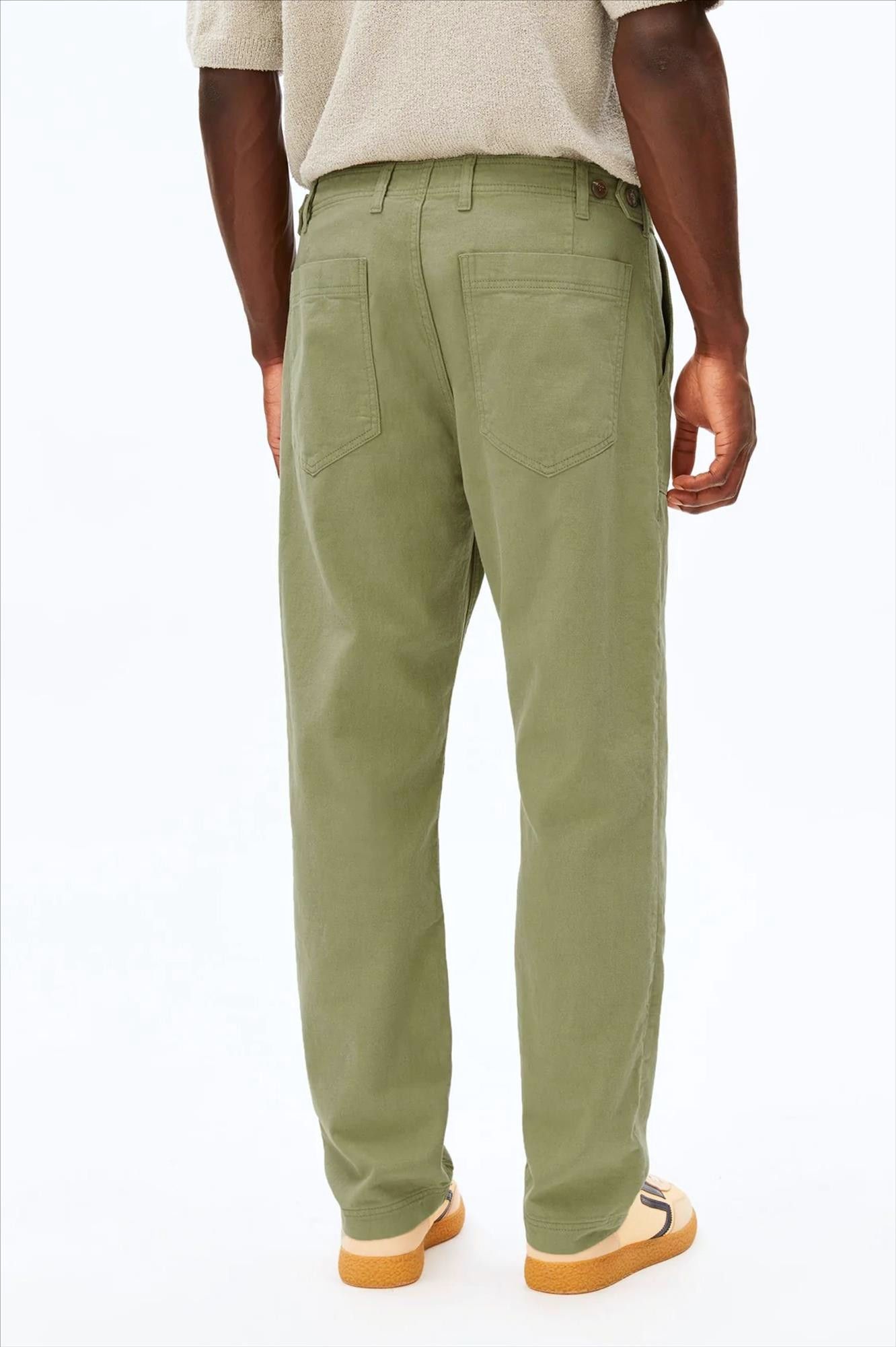 Armed Angels - Lichtgroene Cotton Linen broek