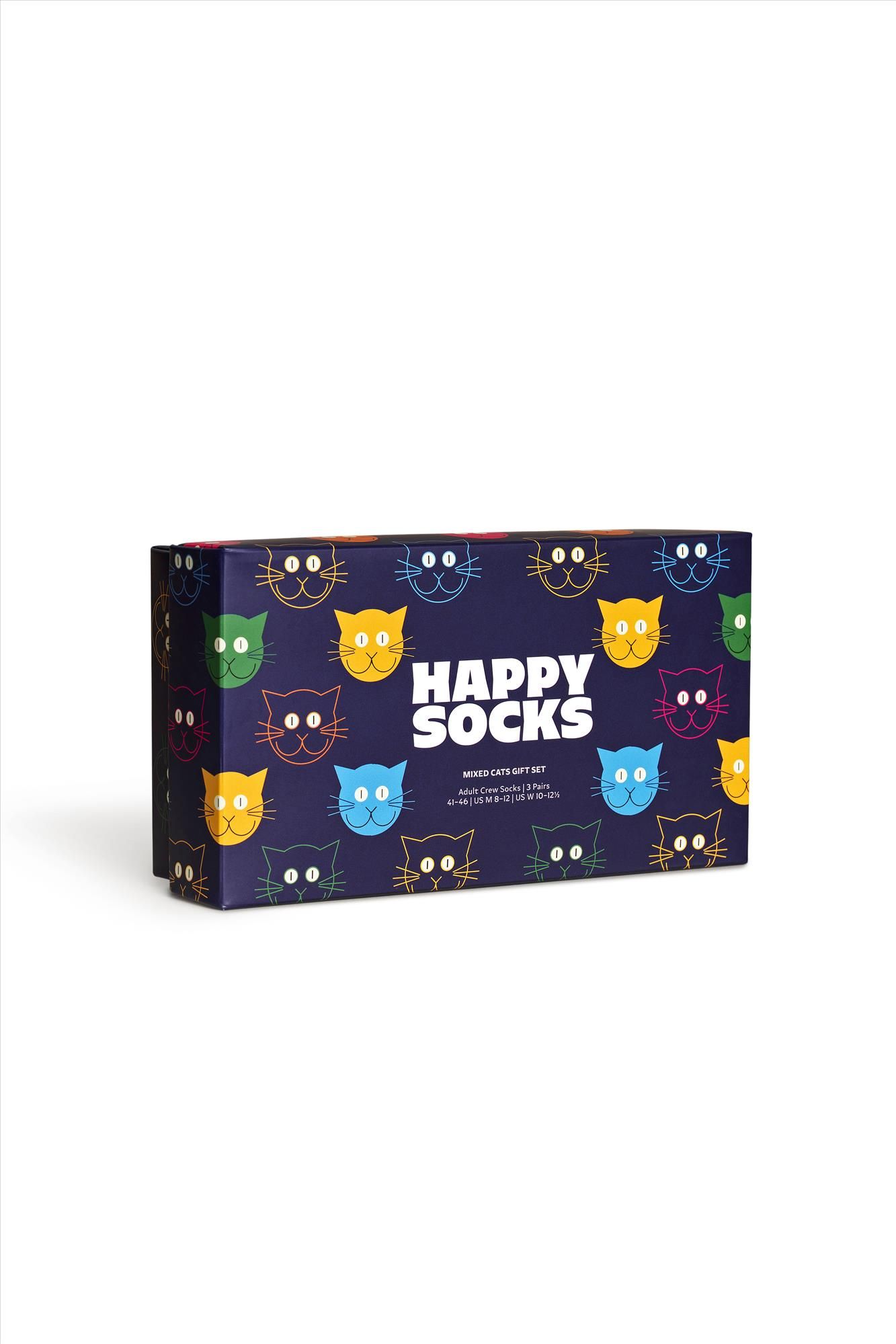 Happy Socks - Multicolour 3-pack Mixed Cat sokken, maat: 41-46