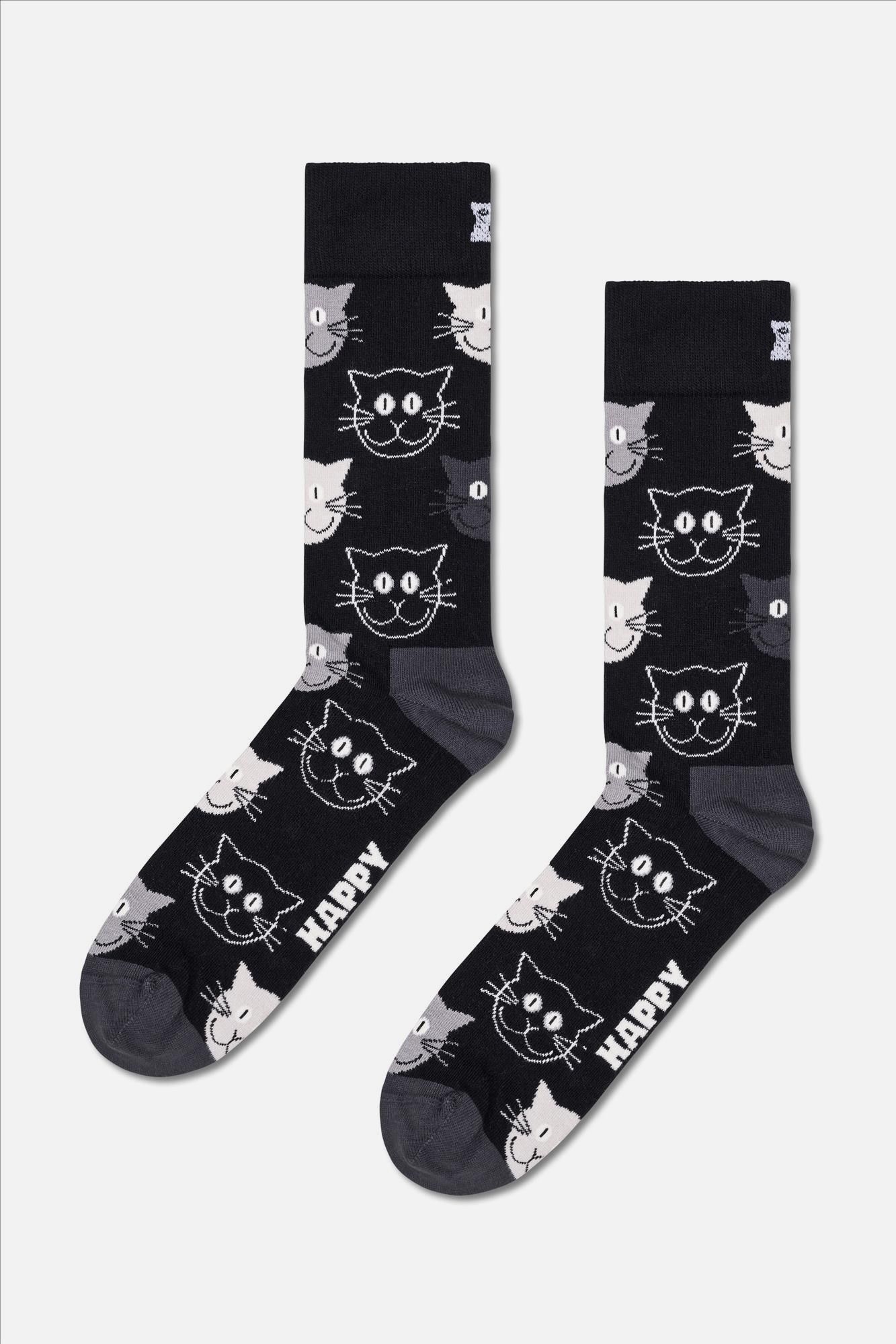 Happy Socks - Multicolour 3-pack Mixed Cat sokken, maat: 41-46