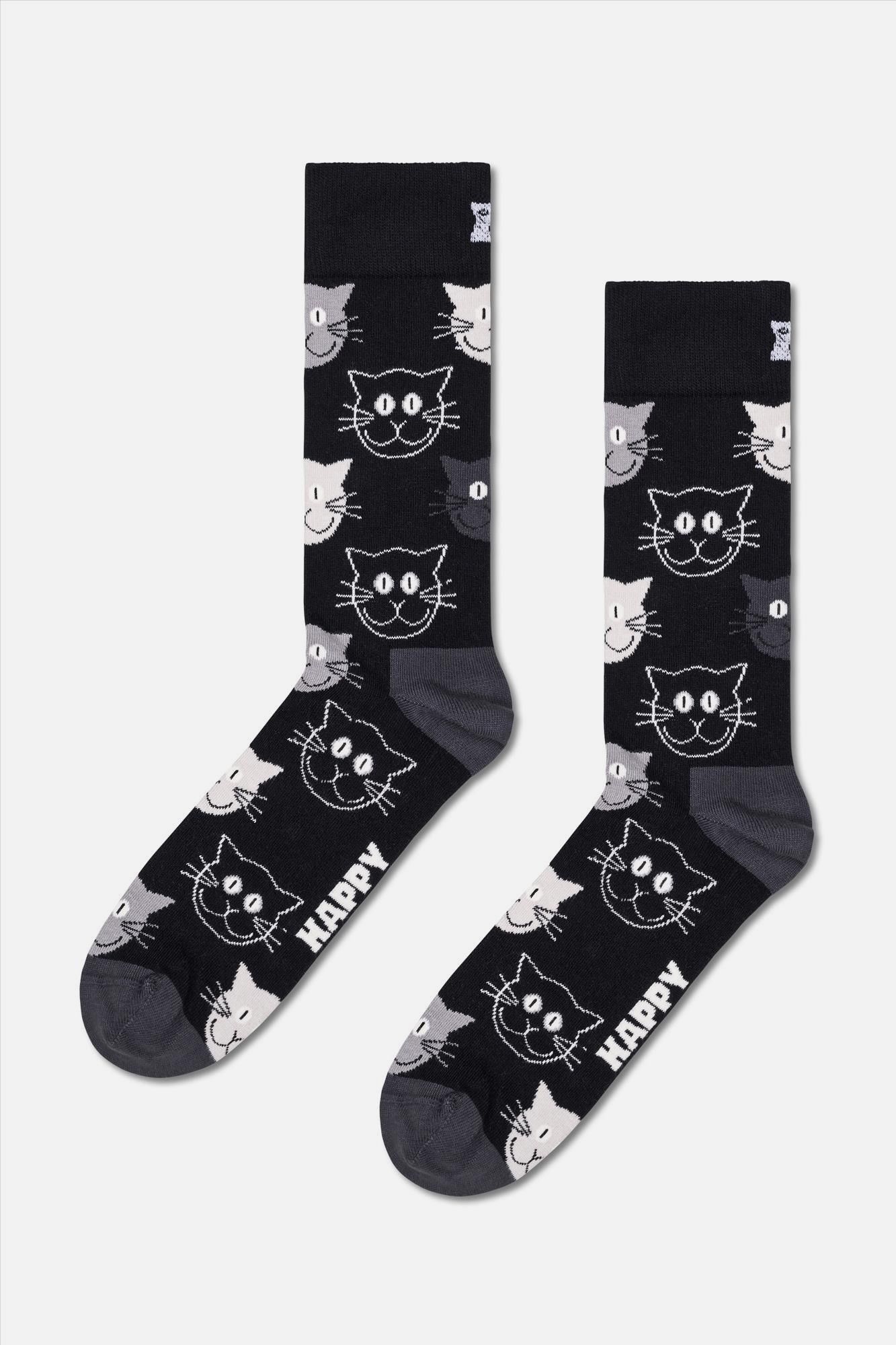 Happy Socks - Multicolour 3-pack Mixed Cat sokken, maat: 41-46