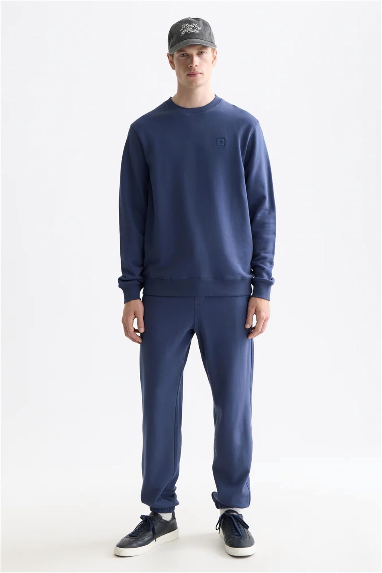 Scotch & Soda - Blauwe Logo Badge regular sweatpants