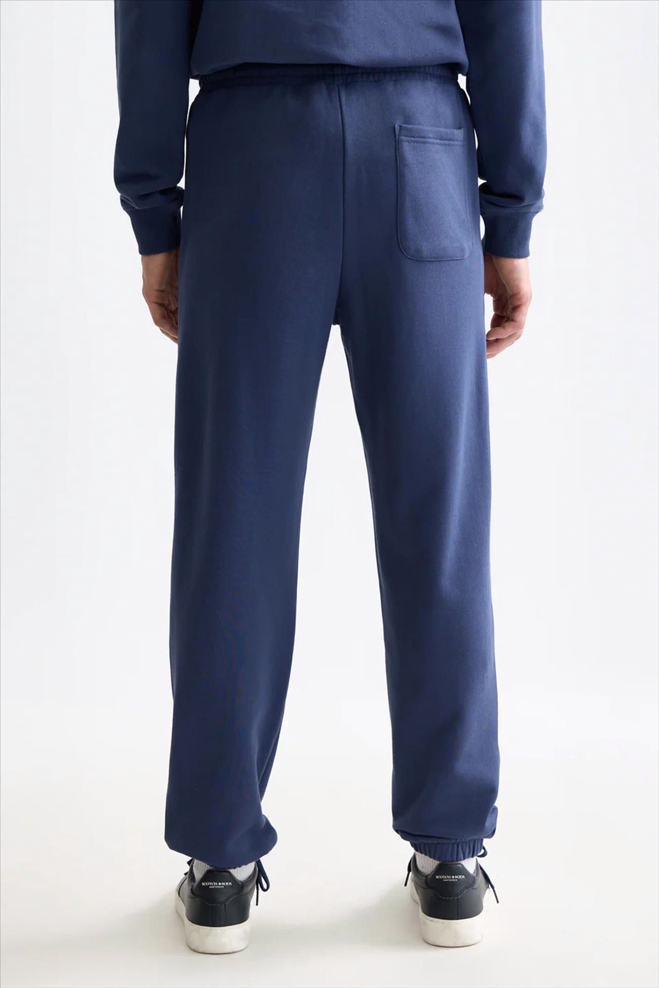 Scotch & Soda - Blauwe Logo Badge regular sweatpants