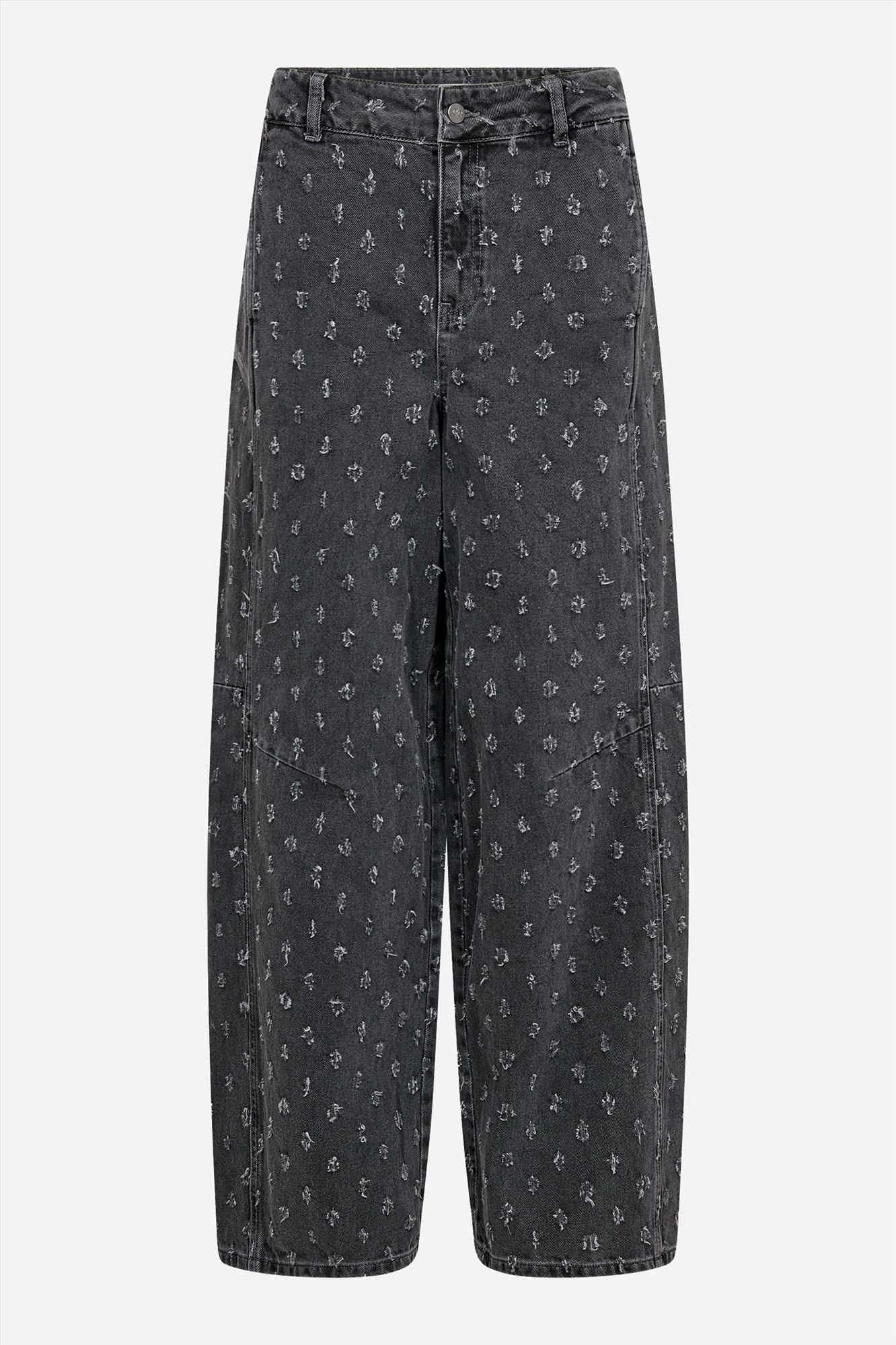 CO'COUTURE - Donkergrijze Derri Dot jeans