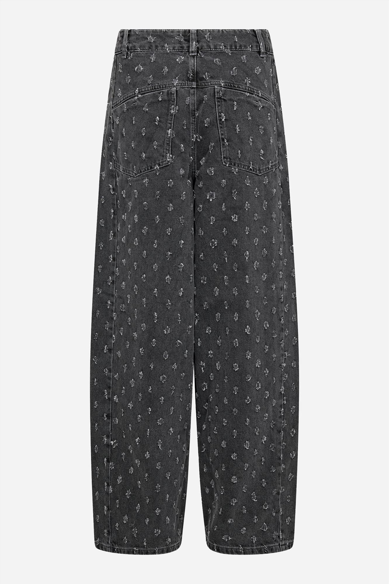 CO'COUTURE - Donkergrijze Derri Dot jeans