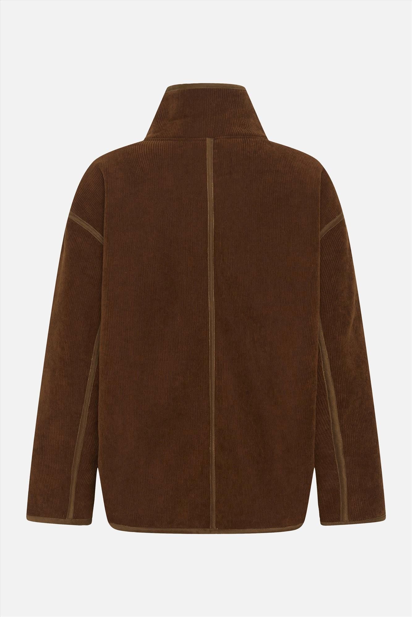 My Essential Wardrobe - Donkerbruine Funa Reversible jas
