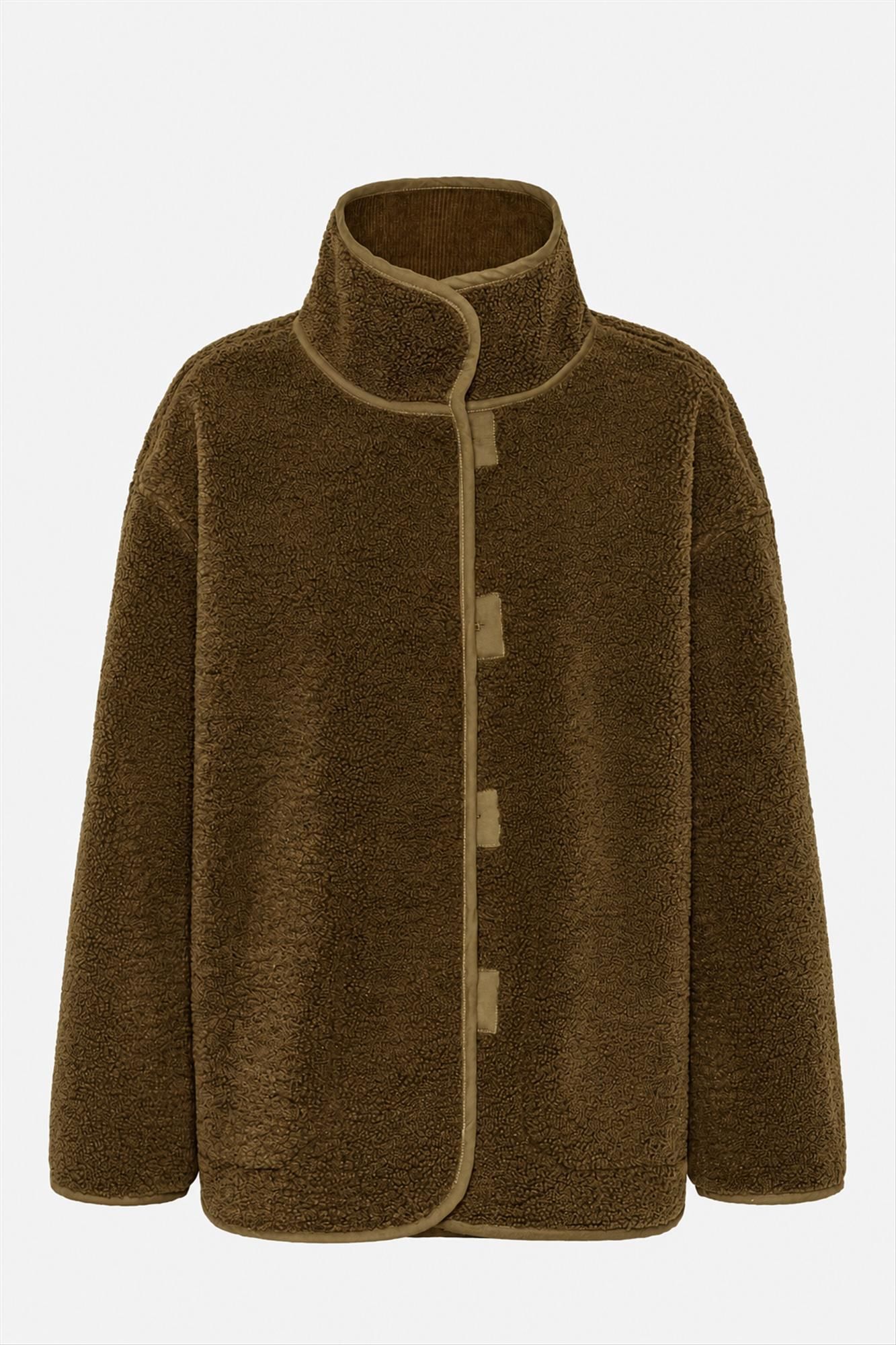 My Essential Wardrobe - Donkerbruine Funa Reversible jas