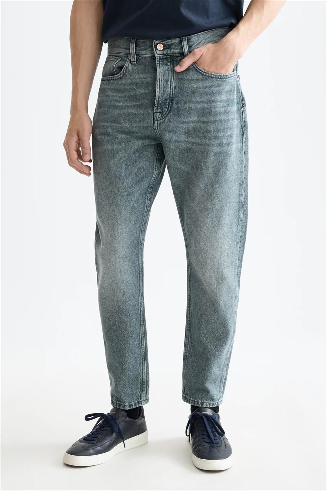 Scotch & Soda - Donkergrijze Dean loose tapered jeans